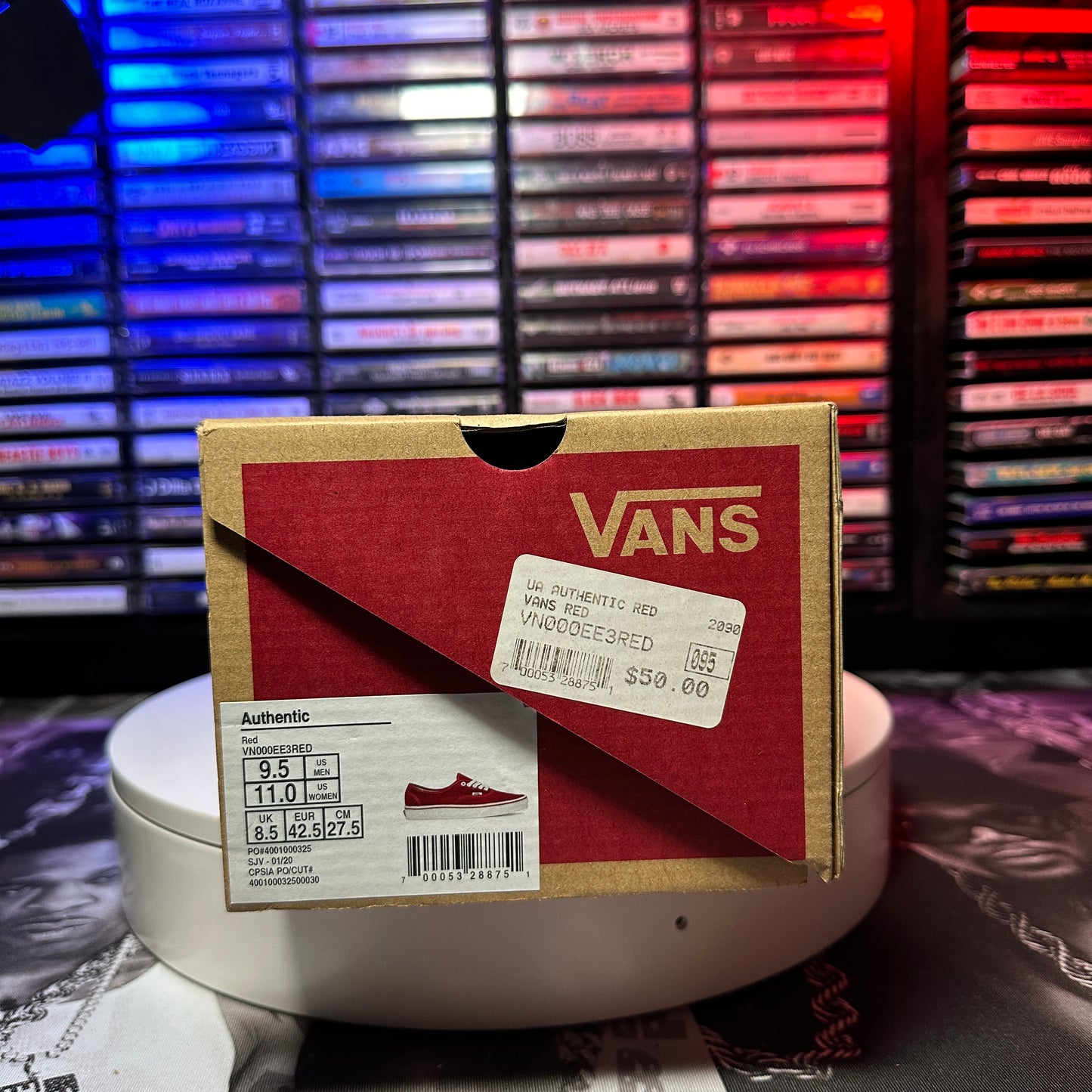 New Vans Authentic Red VN000EE3RED