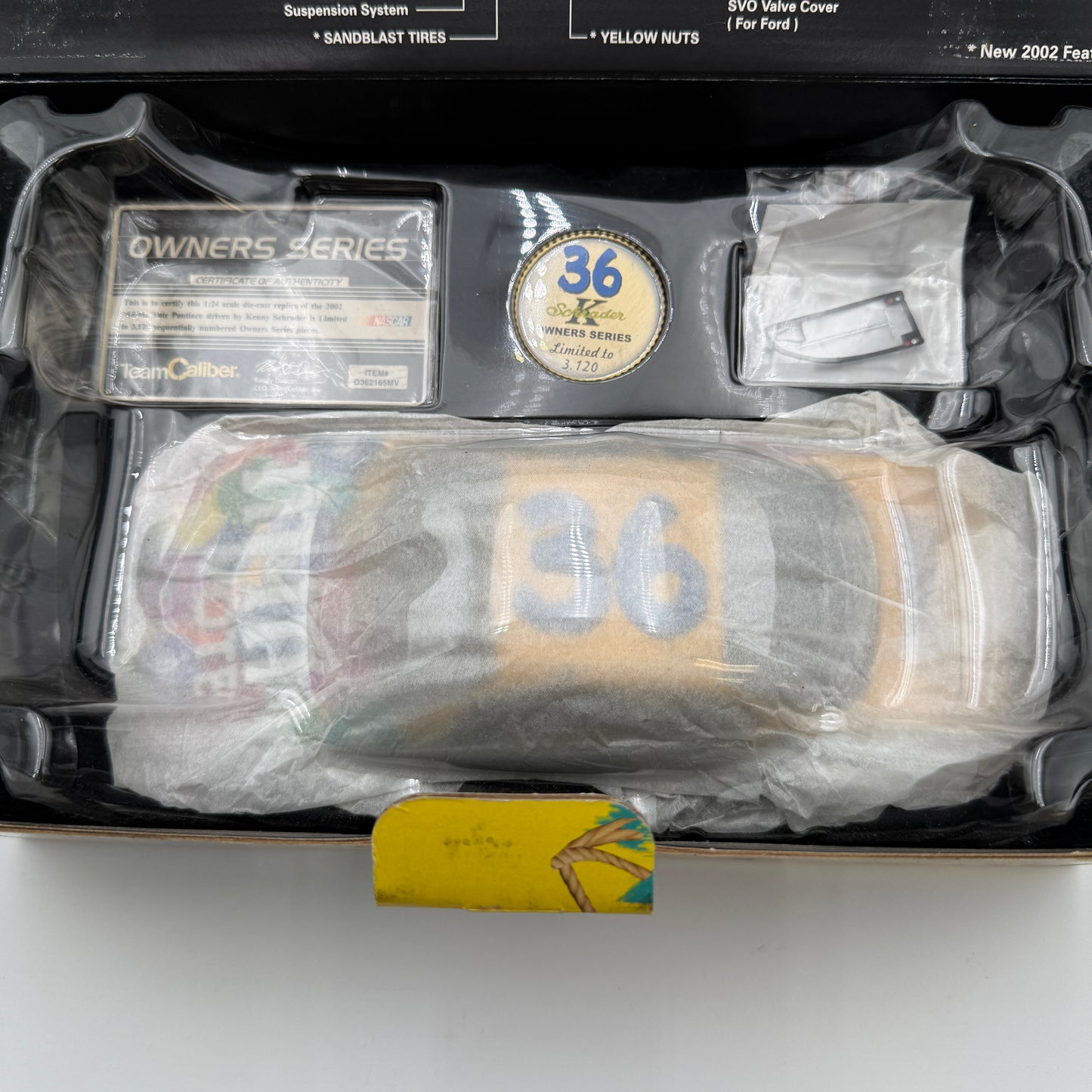 Action Racing 2002 Team Caliber Limited Edition M&Ms Pontiac Grand Prix K Schrader #36 1:24 Diecast Replica