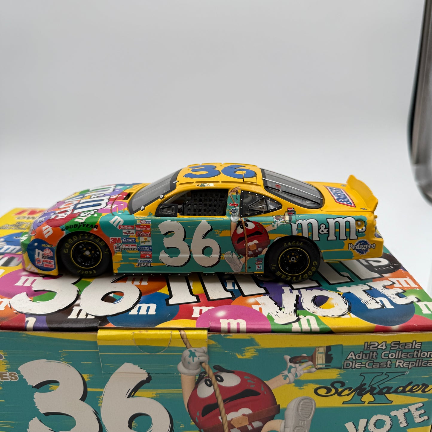 Action Racing 2002 Team Caliber Limited Edition M&Ms Pontiac Grand Prix K Schrader #36 1:24 Diecast Replica