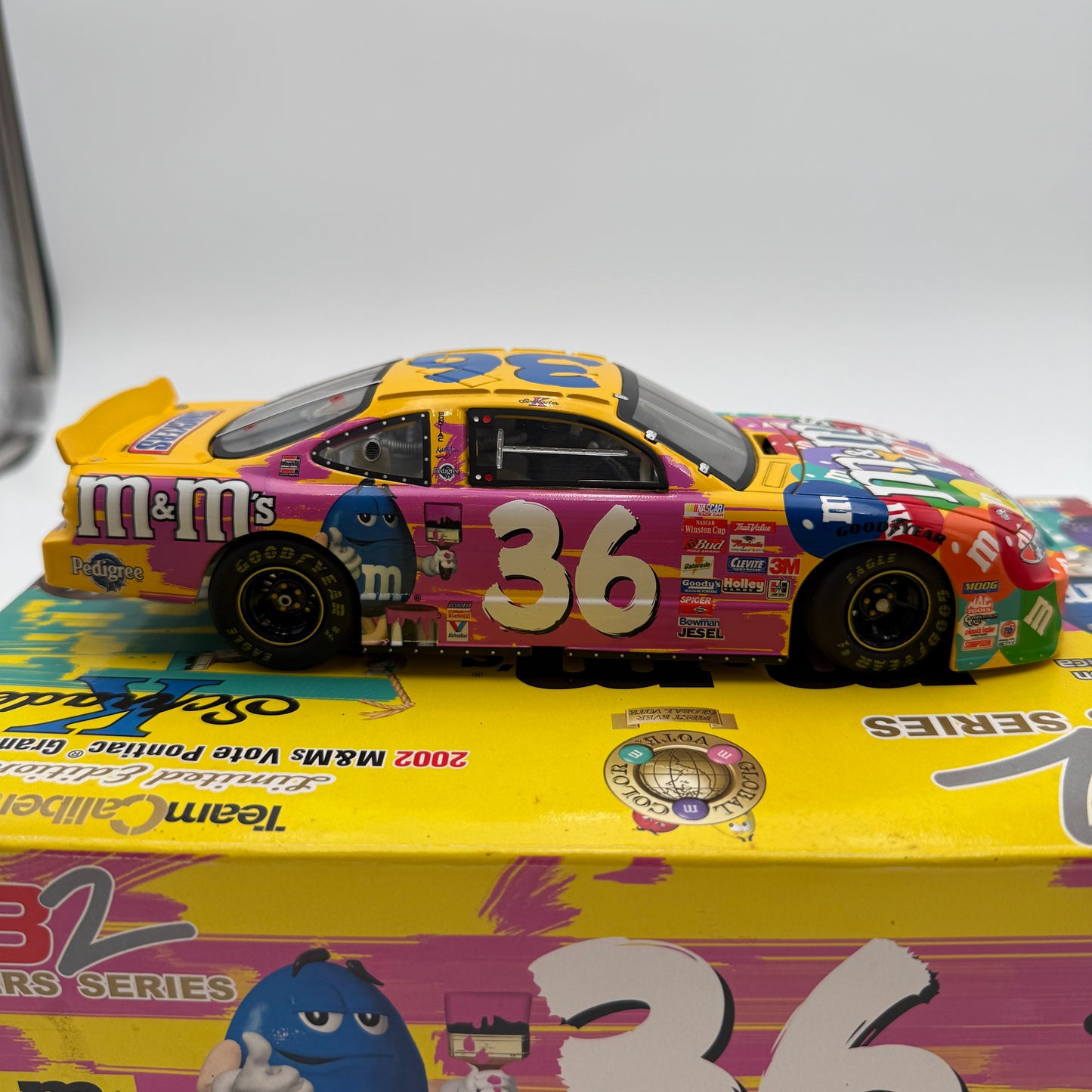 Action Racing 2002 Team Caliber Limited Edition M&Ms Pontiac Grand Prix K Schrader #36 1:24 Diecast Replica