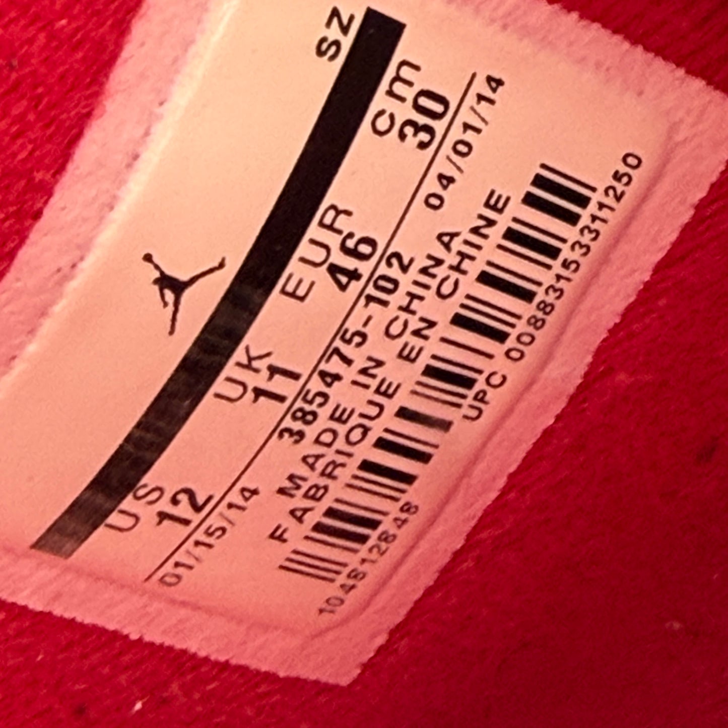 Air Jordan 2014 Nike Air Jordan 2 Retro Chicago Size 12 385475-102 Used