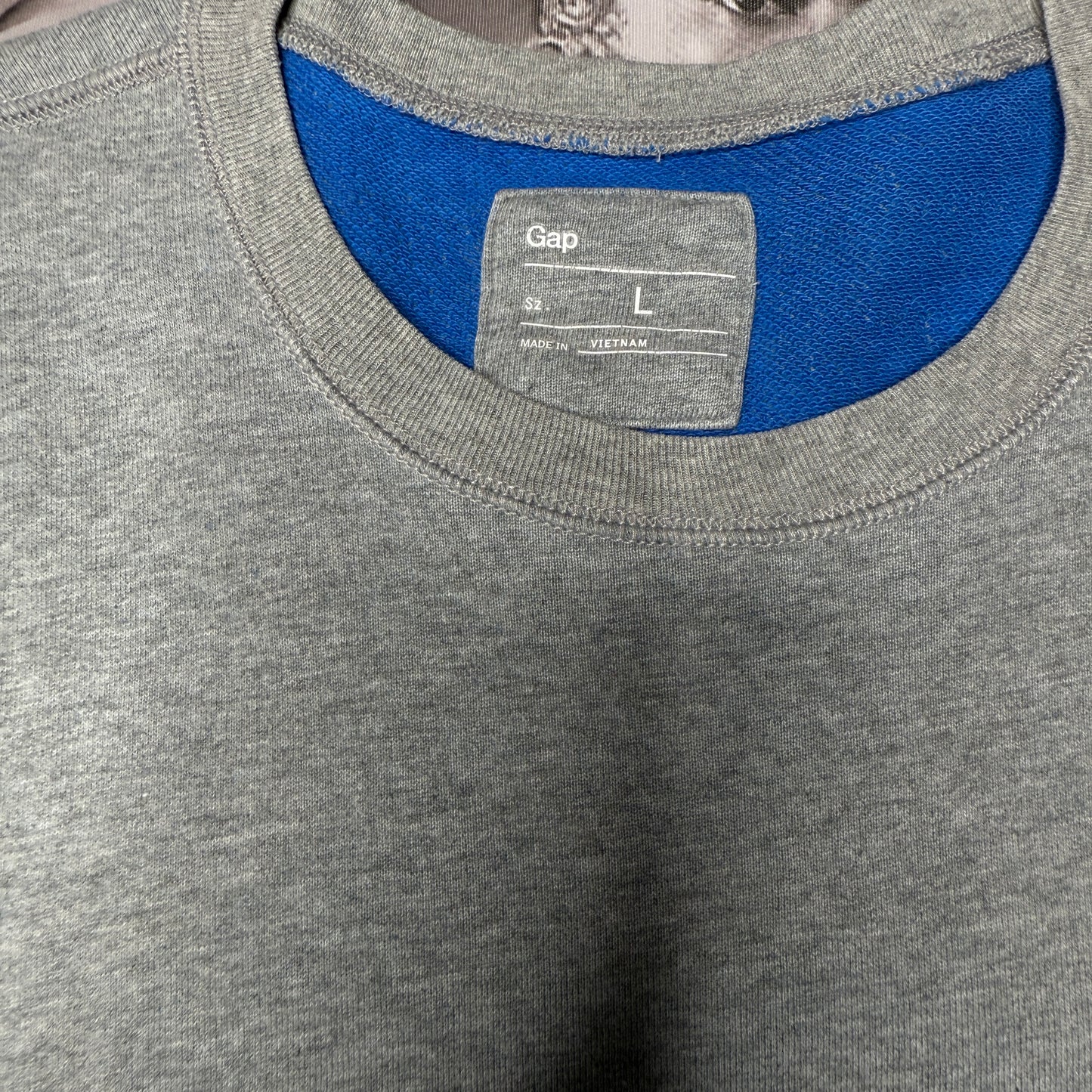 2015 Men's GAP S6 Solid Short Sleeve Tee With Zipper on Sides Heather Grey Large