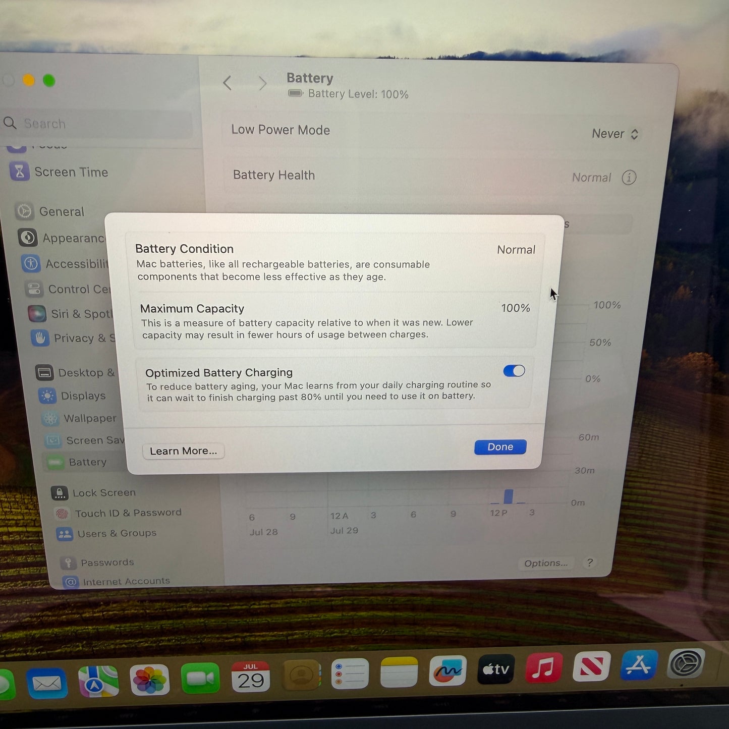 Apple MacBook Air 13-inch M2 A2681 2023 8GB 256GB 100% Batt Black