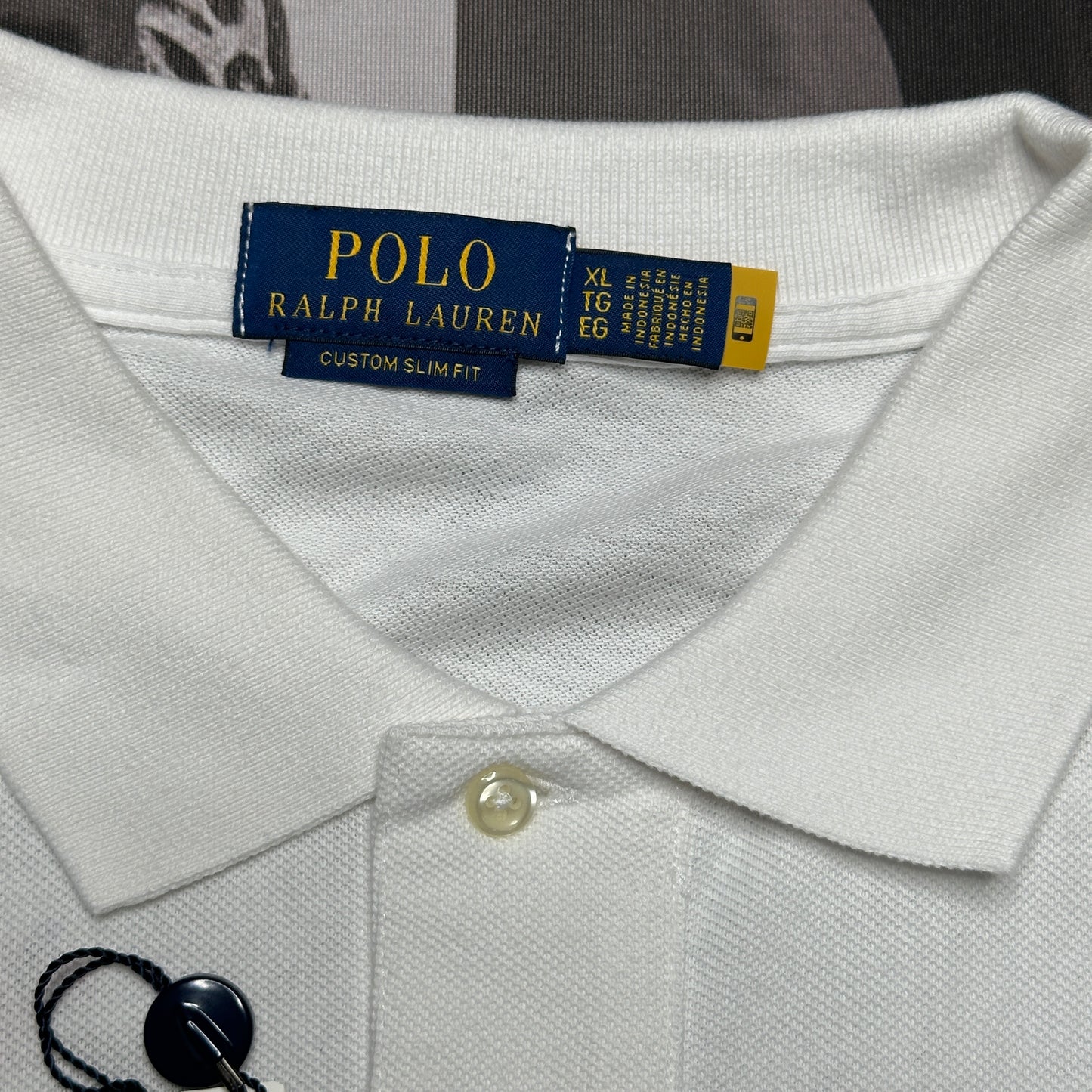 Polo Ralph Lauren Custom Slim Fit Triple Pony Crest Polo White SZ XL 710935534001