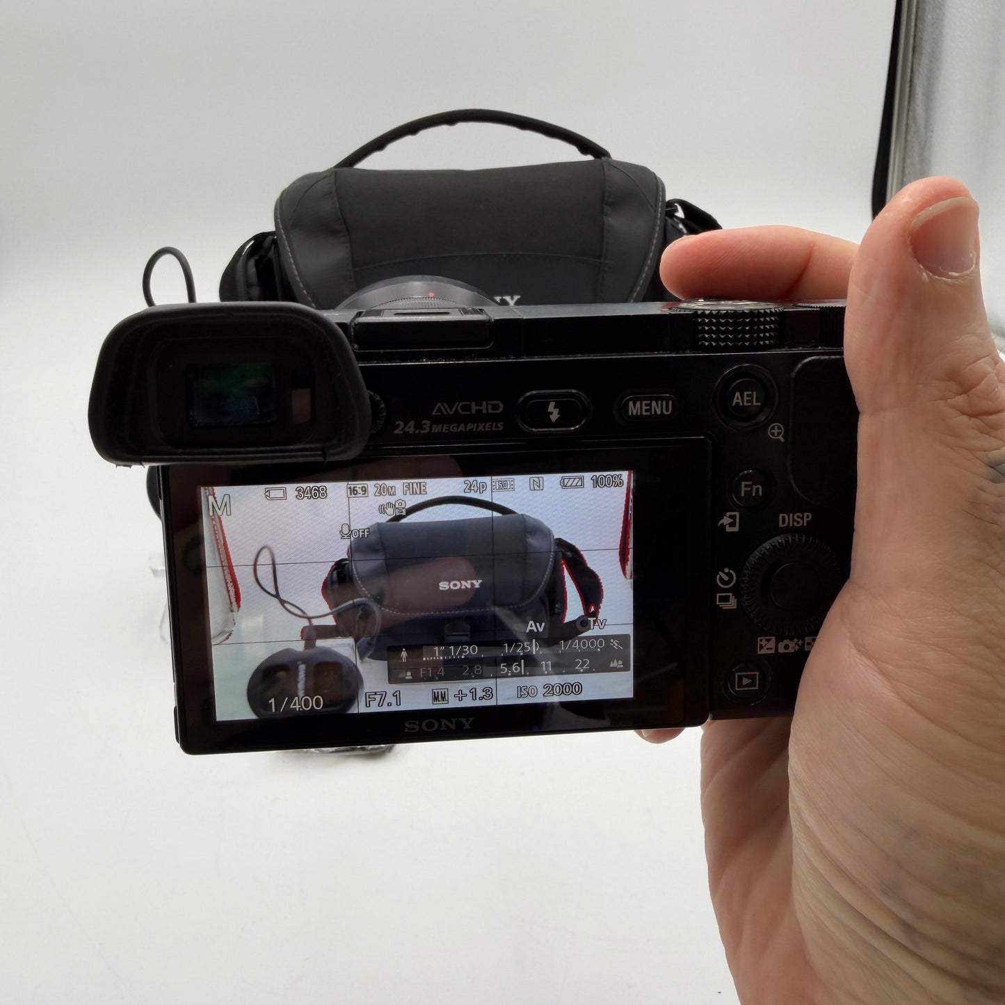 Sony A6000 Digital Camera - Black with Carrying Bag and Charger