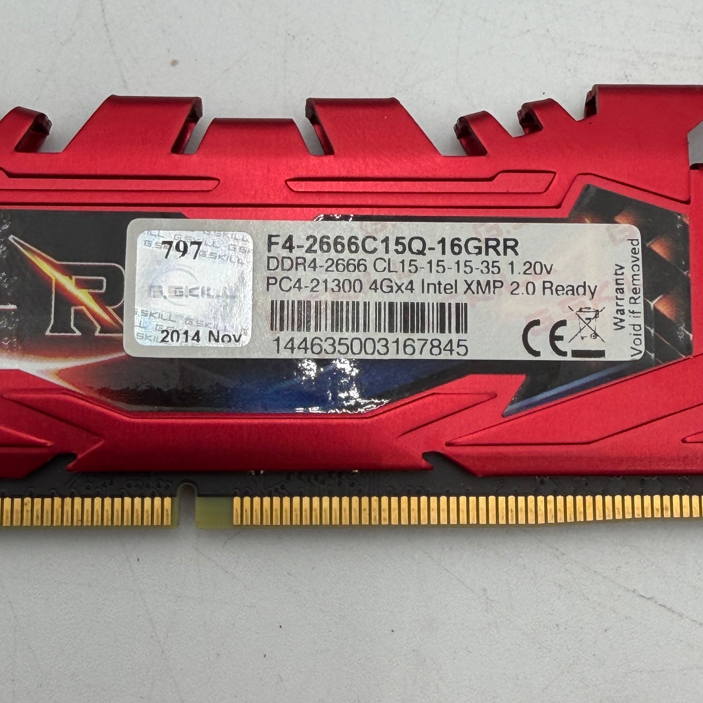 G.SKILL RIPJAWS F4-3000C16D-16GVRB 16GB DDR4 RAM