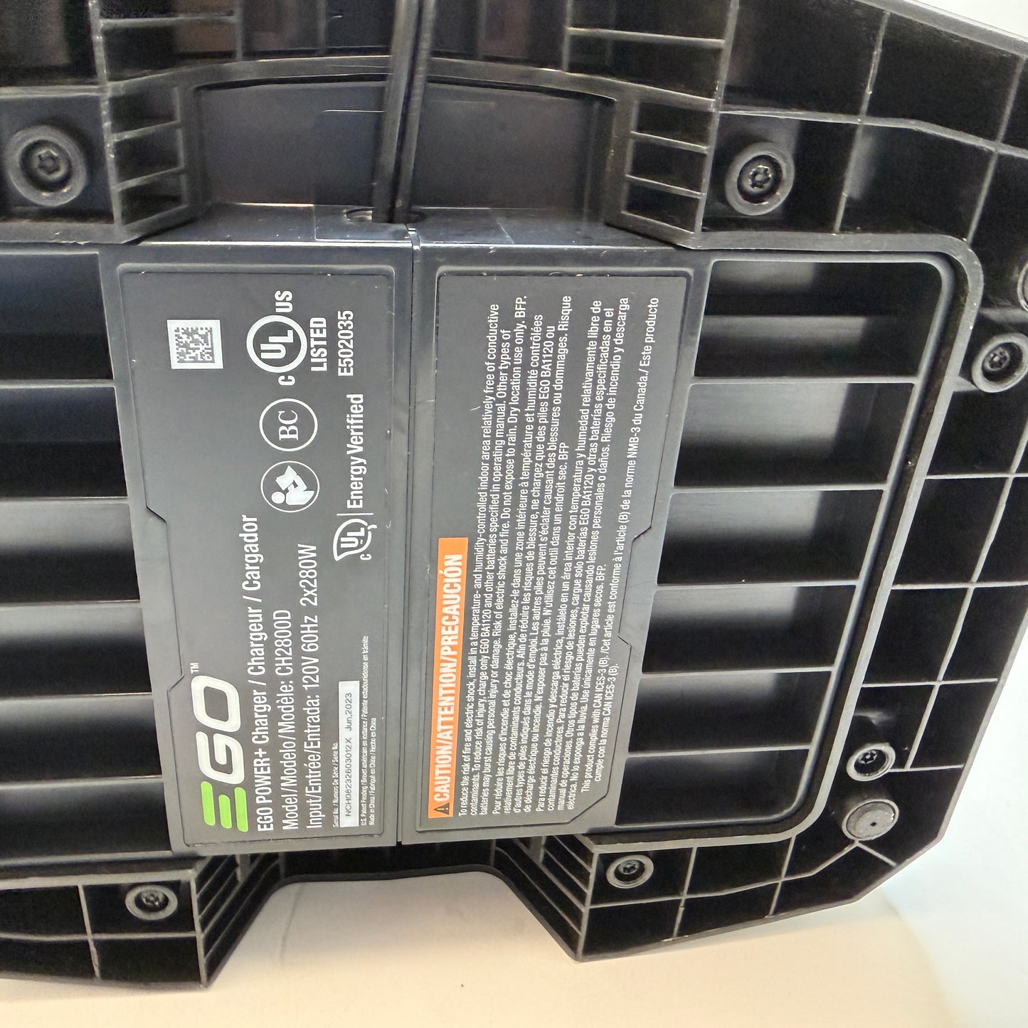 Ego CH2800D Power+ Charger and Battery Lot with Extra Charger