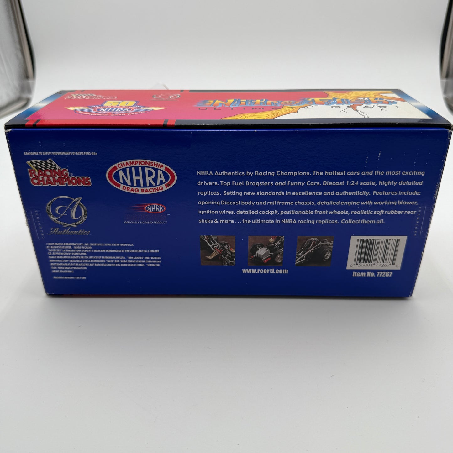 Action Racing 50TH ANNIVERSARY GOLD CHROME NHRA Nitro Fish Funny Car 1:24 Diecast Limited Edition