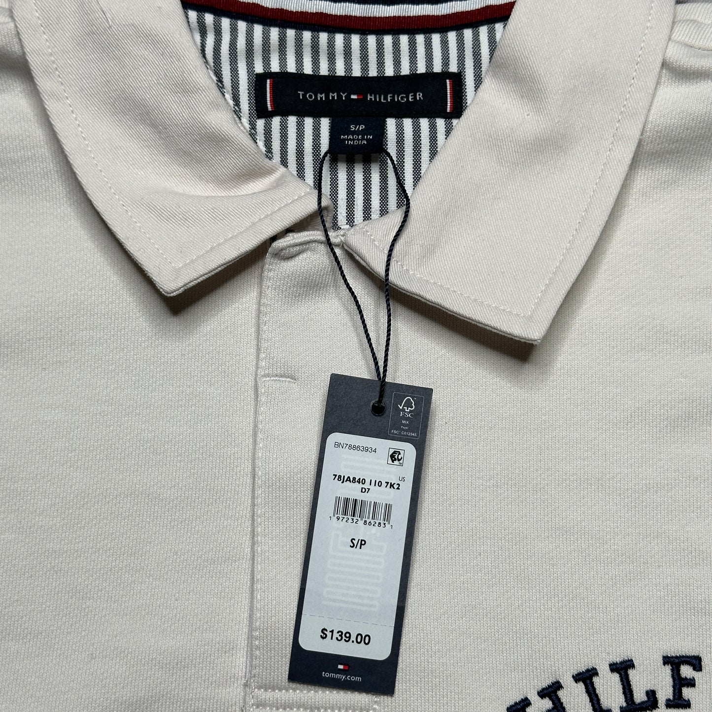 NWT Tommy Hilfiger
Men's Prep Stripe Rugby Top SZ Small