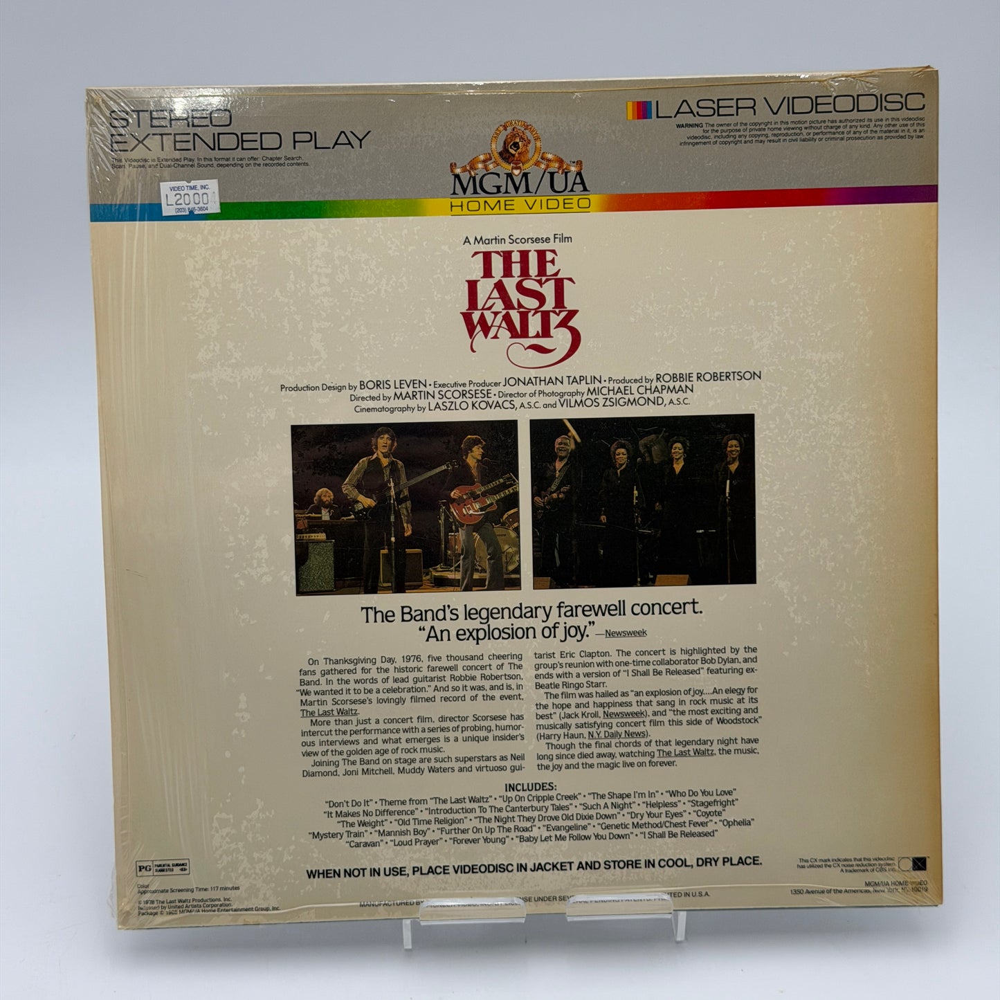 The Band The Last Waltz Laserdisc Silver Used