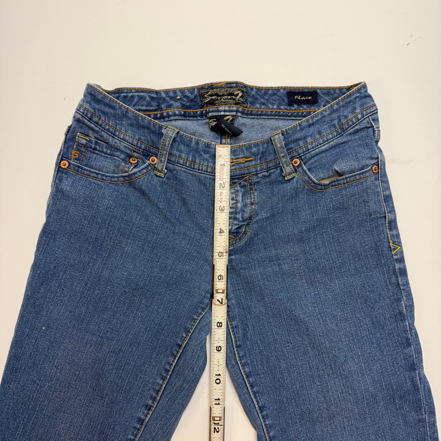 Seven 7 Bootcut Denim Jeans Regular Size 26 RN 109890 Blue Used