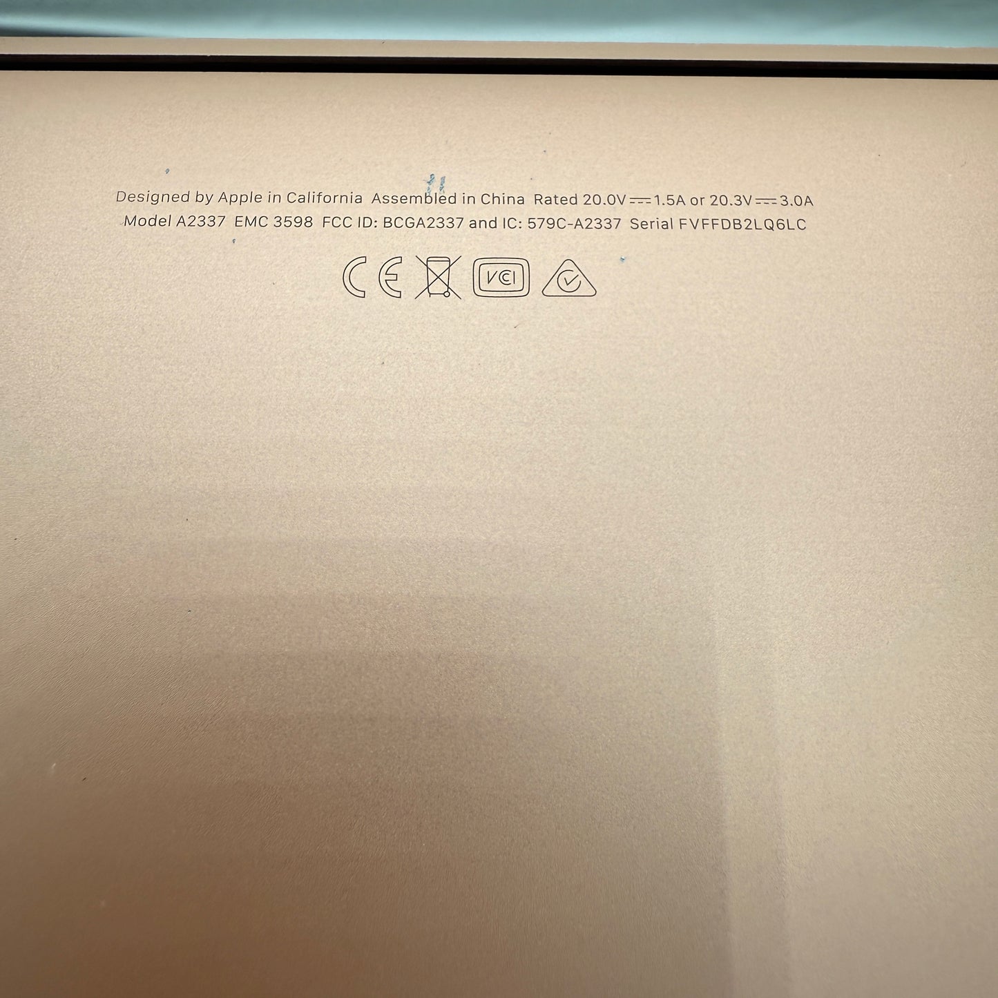 Apple MacBook Air 13" M1 A2337 2020 - Rose Gold - 256GB SSD - 8GB RAM