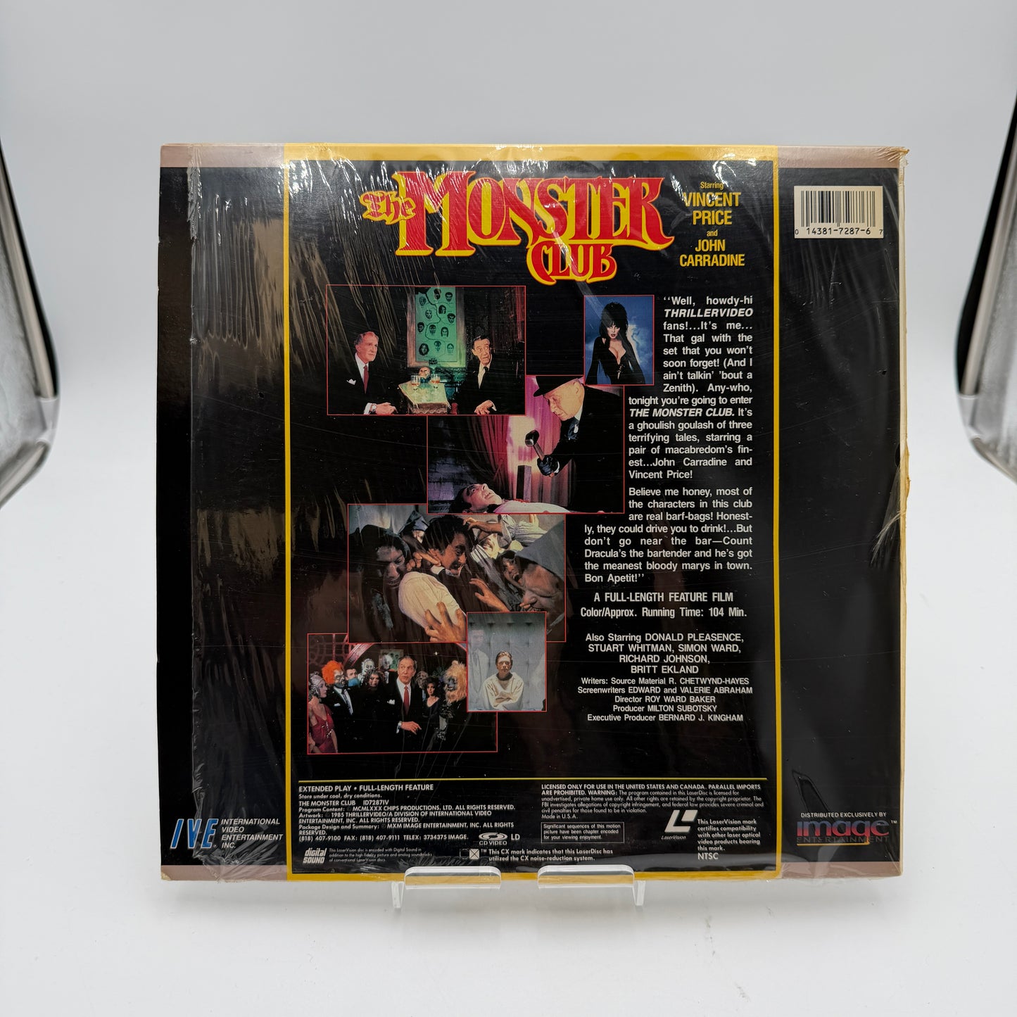 The Monsters Club Laserdisc DVD Disc RARE