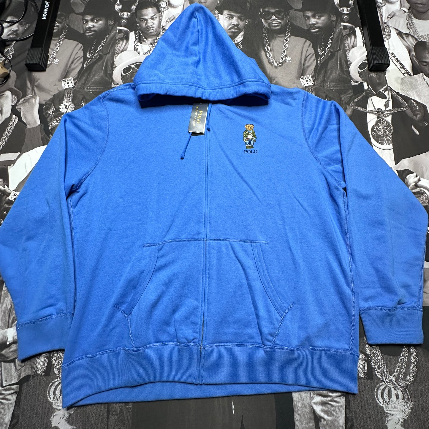 Polo Ralph Lauren Bear Fleece Hoodie New England Heritage Blue SZ XXL 710936712001