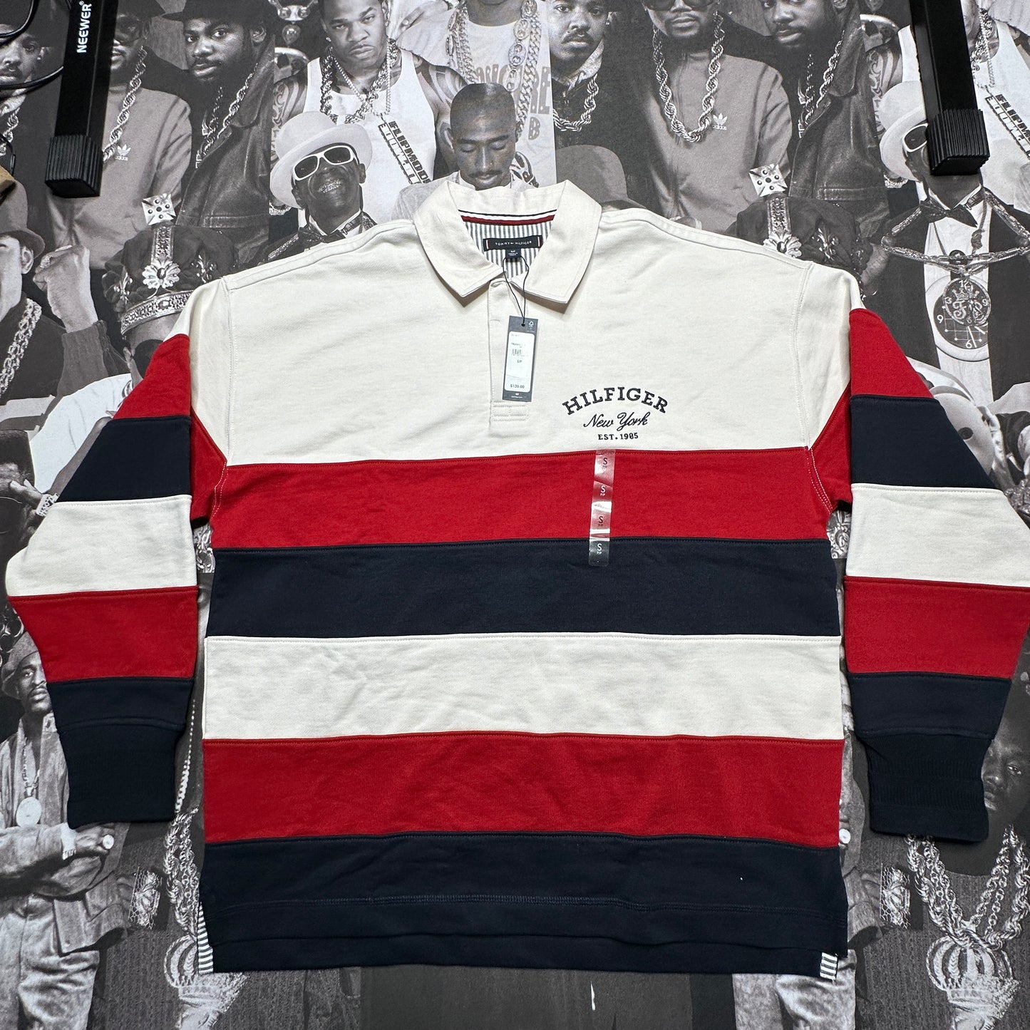 NWT Tommy Hilfiger
Men's Prep Stripe Rugby Top SZ Small