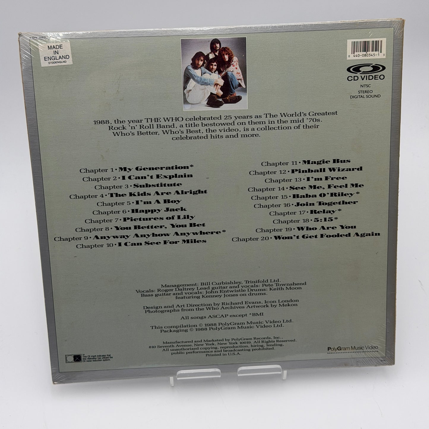 The Who: Who's Better, Who's Best Laserdisc BRAND NEW STILL SEALED