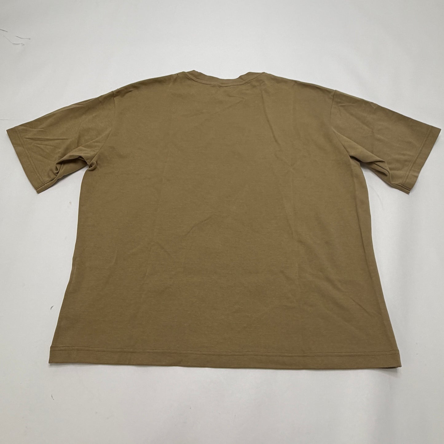 Uniqlo Airism Men's T Shirt XL Brown Cropped Boxy Fit Lightweight Casual