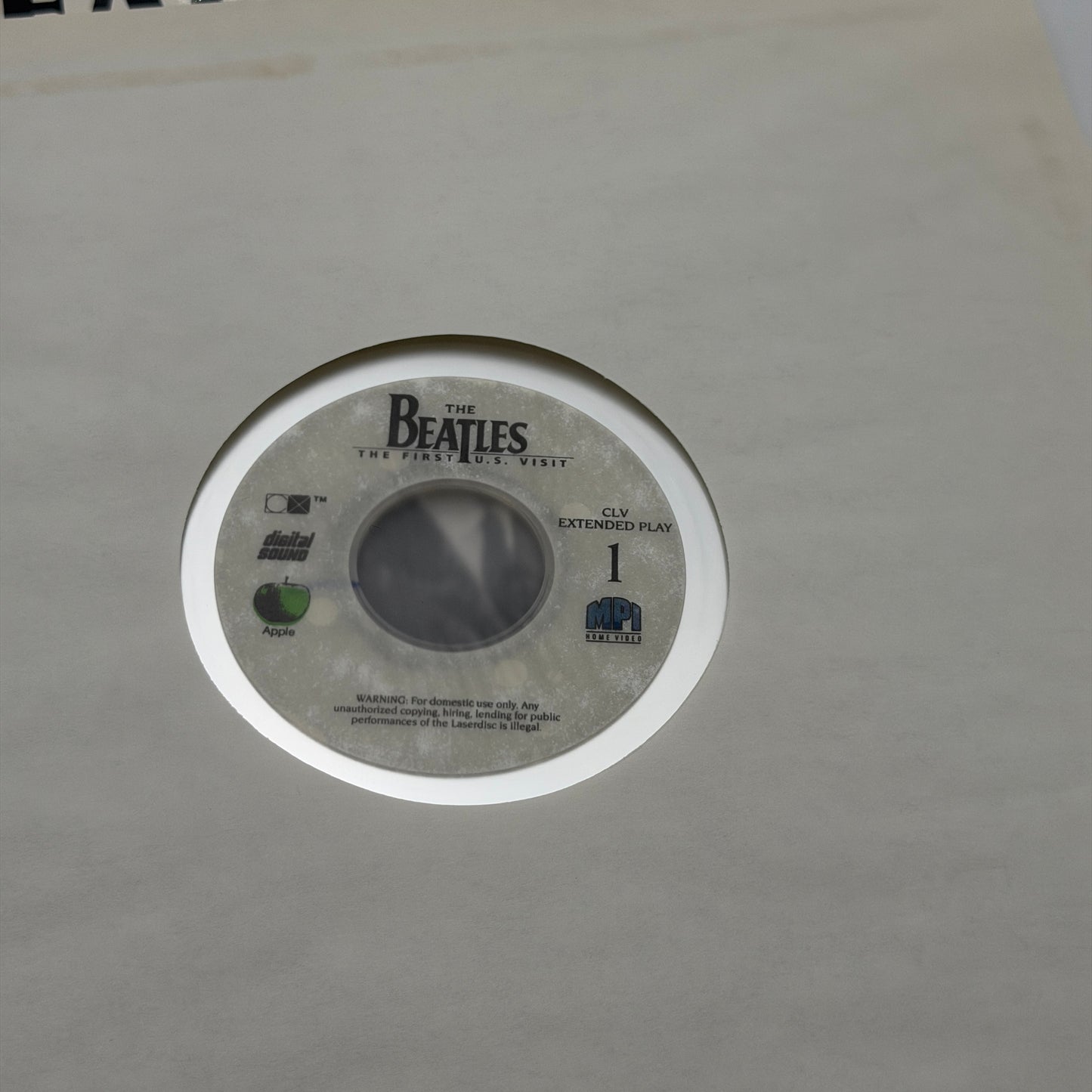 The Beatles: 1st U.S. Visit Laserdisc Silver Used