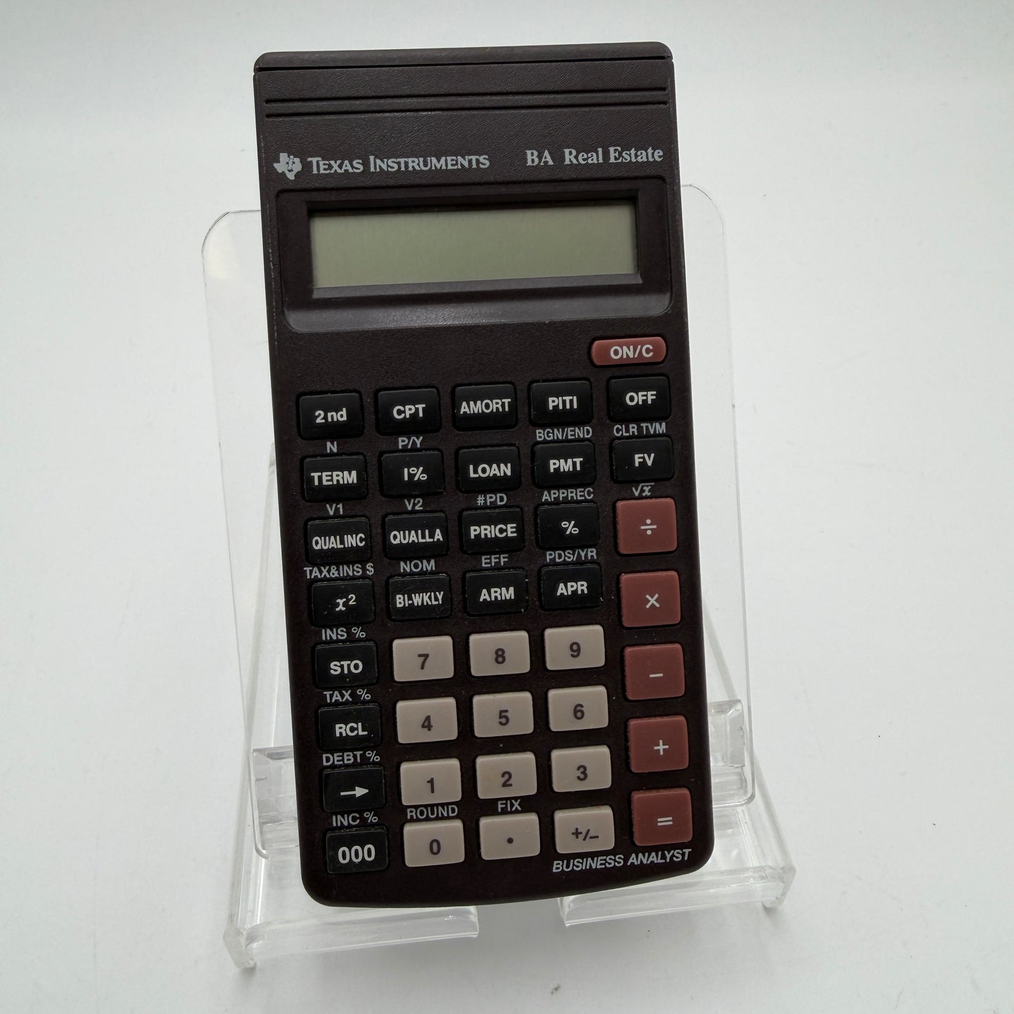 Texas Instruments Vintage TI BA Real Estate Business Calculator - Brown - Used