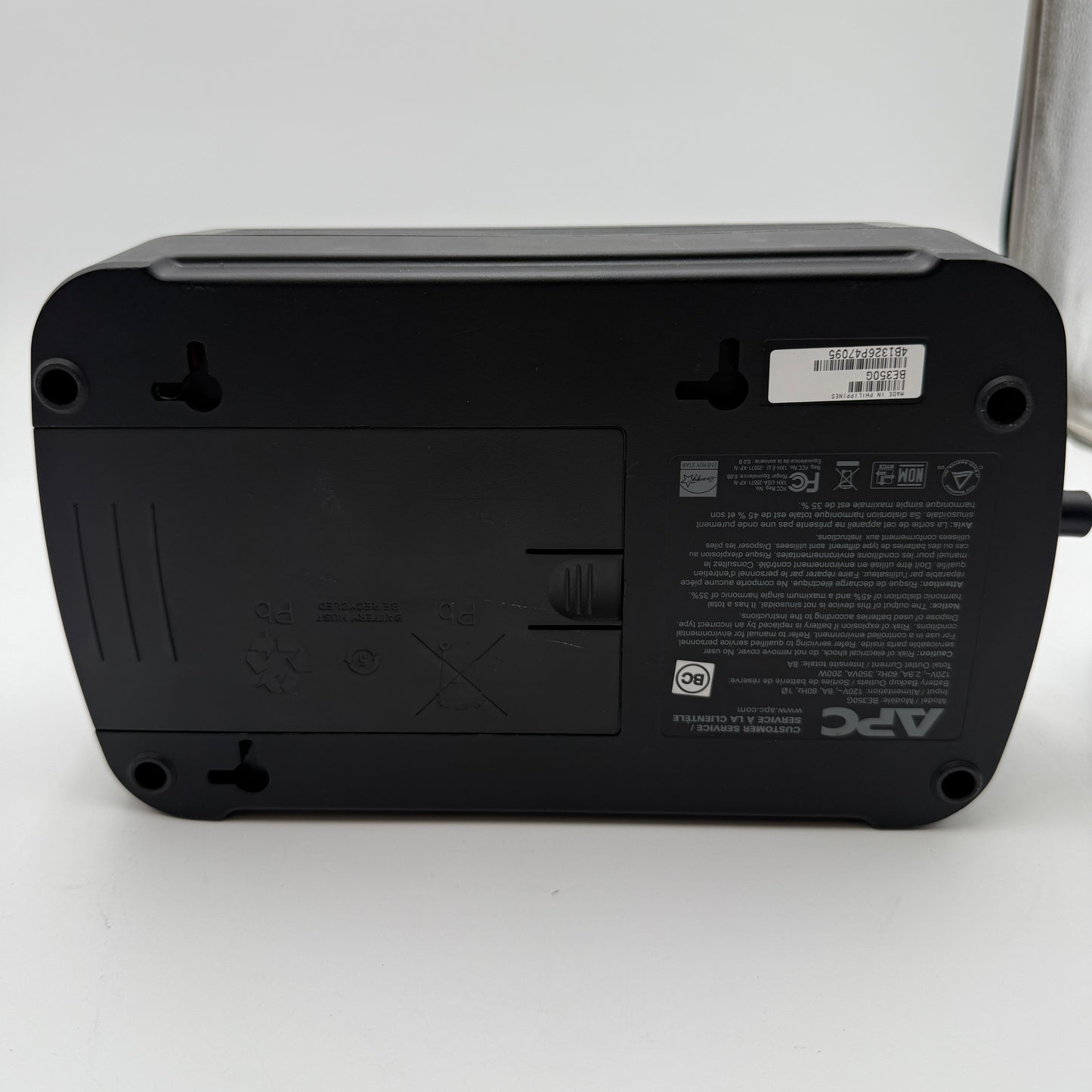 APC Back-UPS 350 Surge Protector Black NO BATTERY