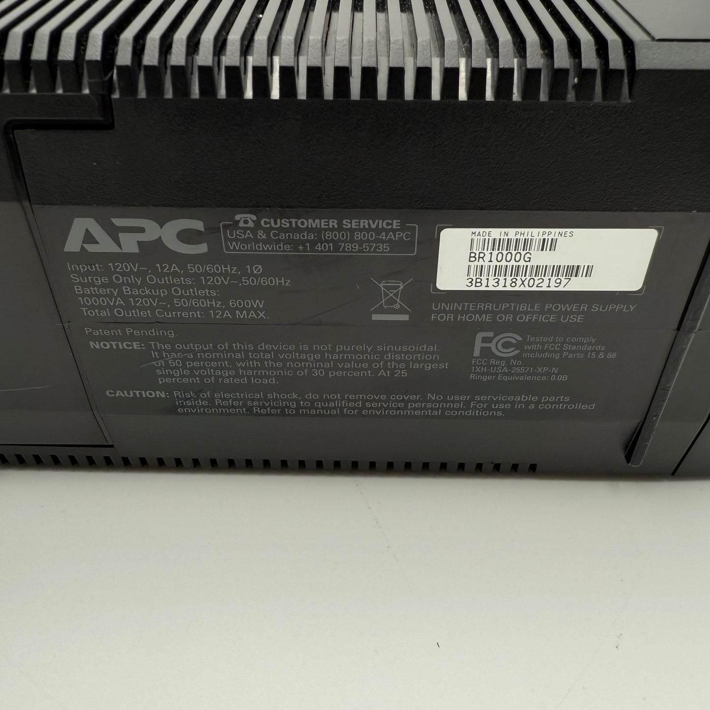 APC Back-UPS Pro 1000 - Battery Back Up - Black - Used