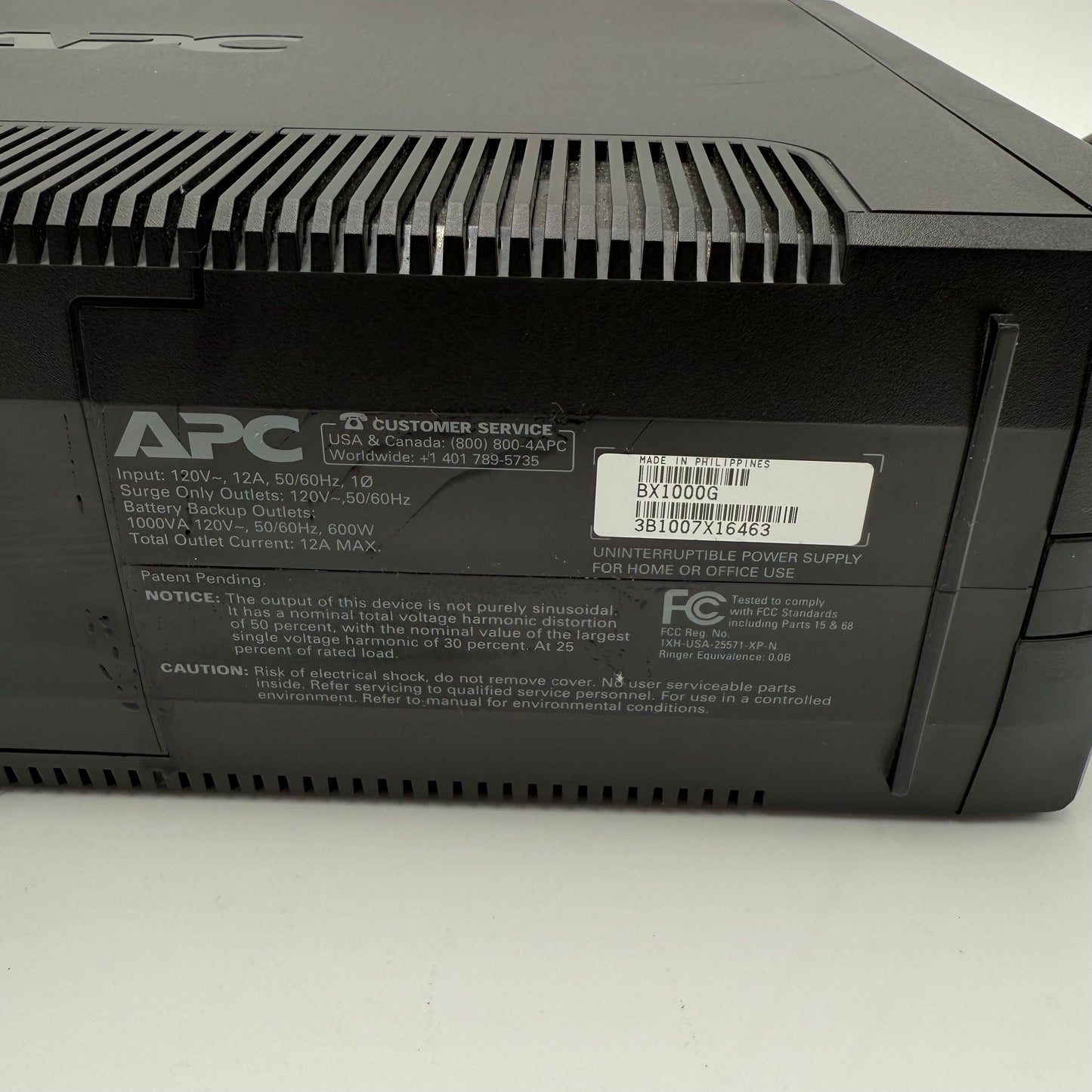APC Back-UPS XS 1000 - Battery Back Up - Black - Case Only