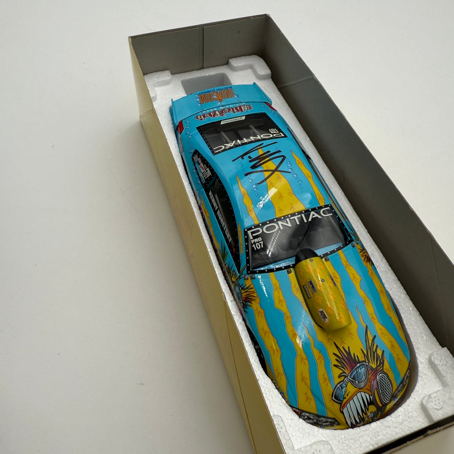 SIGNED 2X Kenny Koretsky Nitro Fish 2005 Dodge Stratus 1:24 Diecast - Action Racing