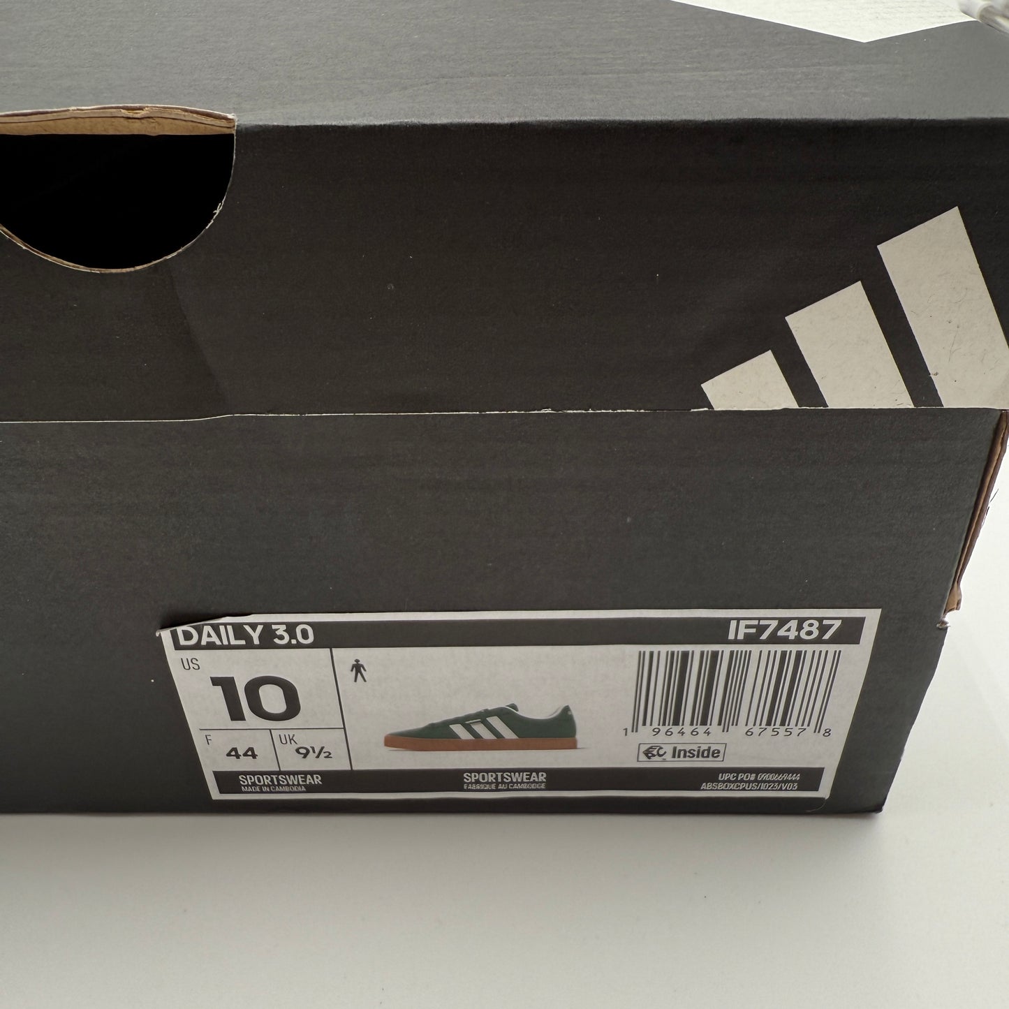 adidas Daily 3.0 Sneakers Green Size 10 IF7487 New In Box