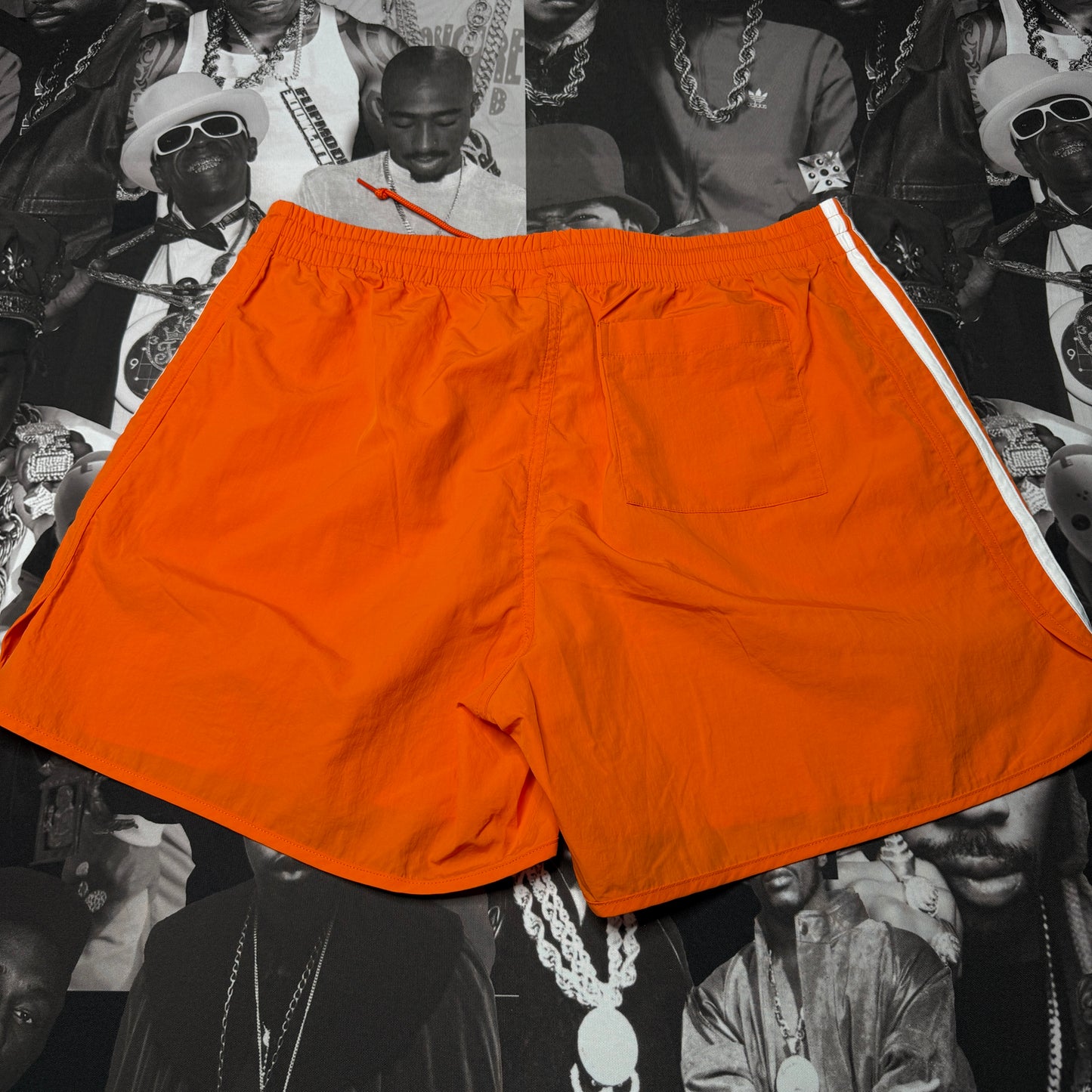 Adidas Originals Sprinter 3 Stripe Trefoil Men’s Orange XL Shorts Sportswear