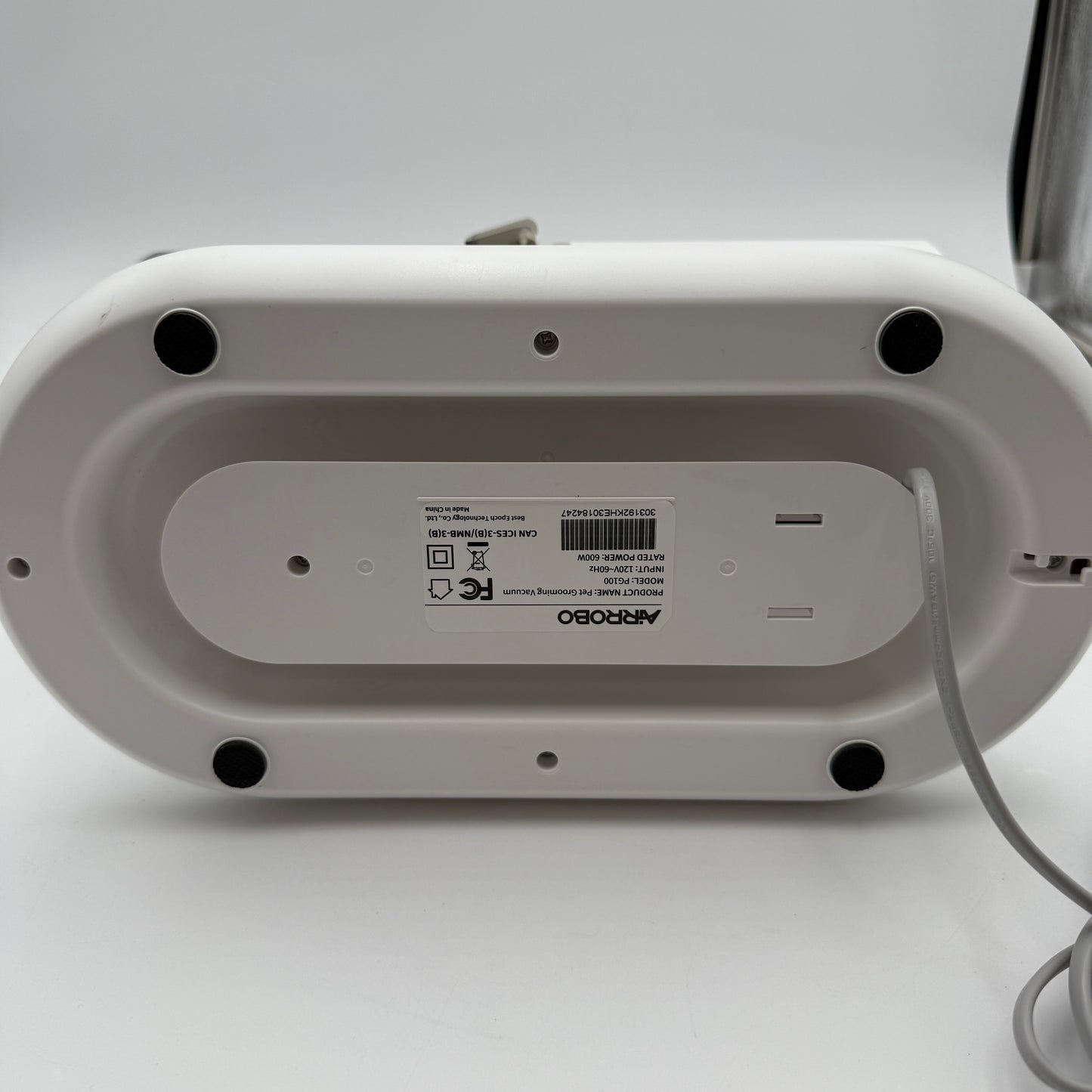 AirRobo PG100 Pet Grooming Vacuum White