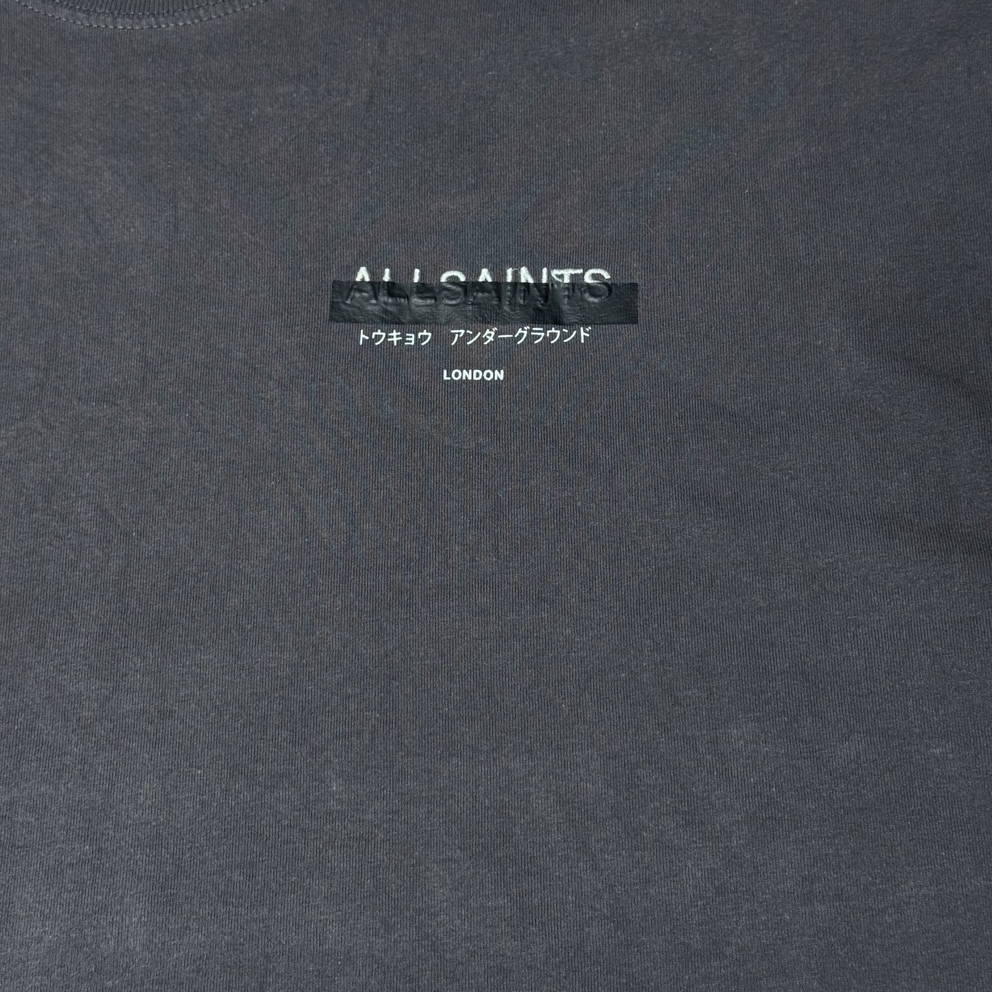 AllSaints Redact Oversized Embroidered Logo T-Shirt XL