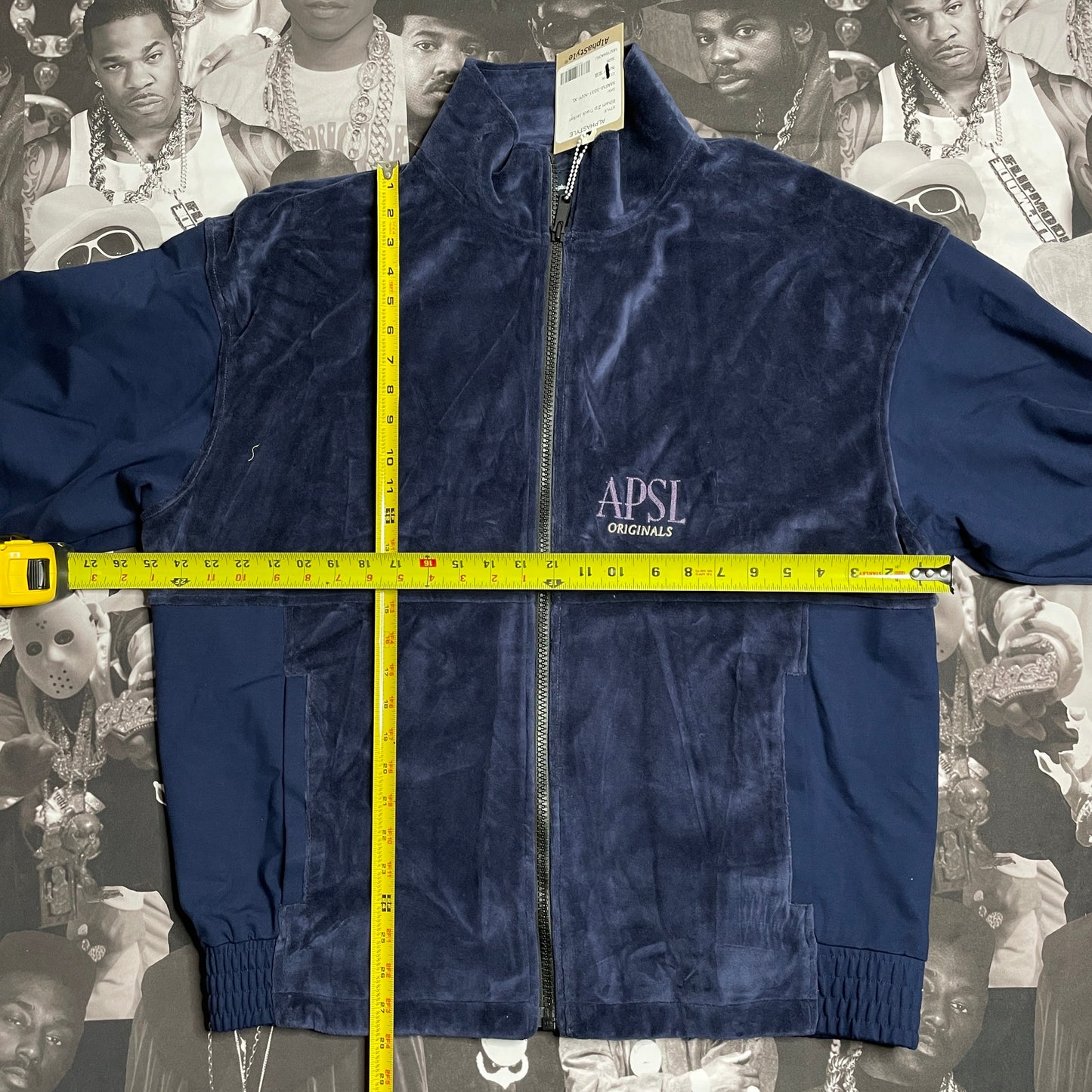 AlphaStyle Biham Zip Track Jacket - Navy mafm-3031-nvy