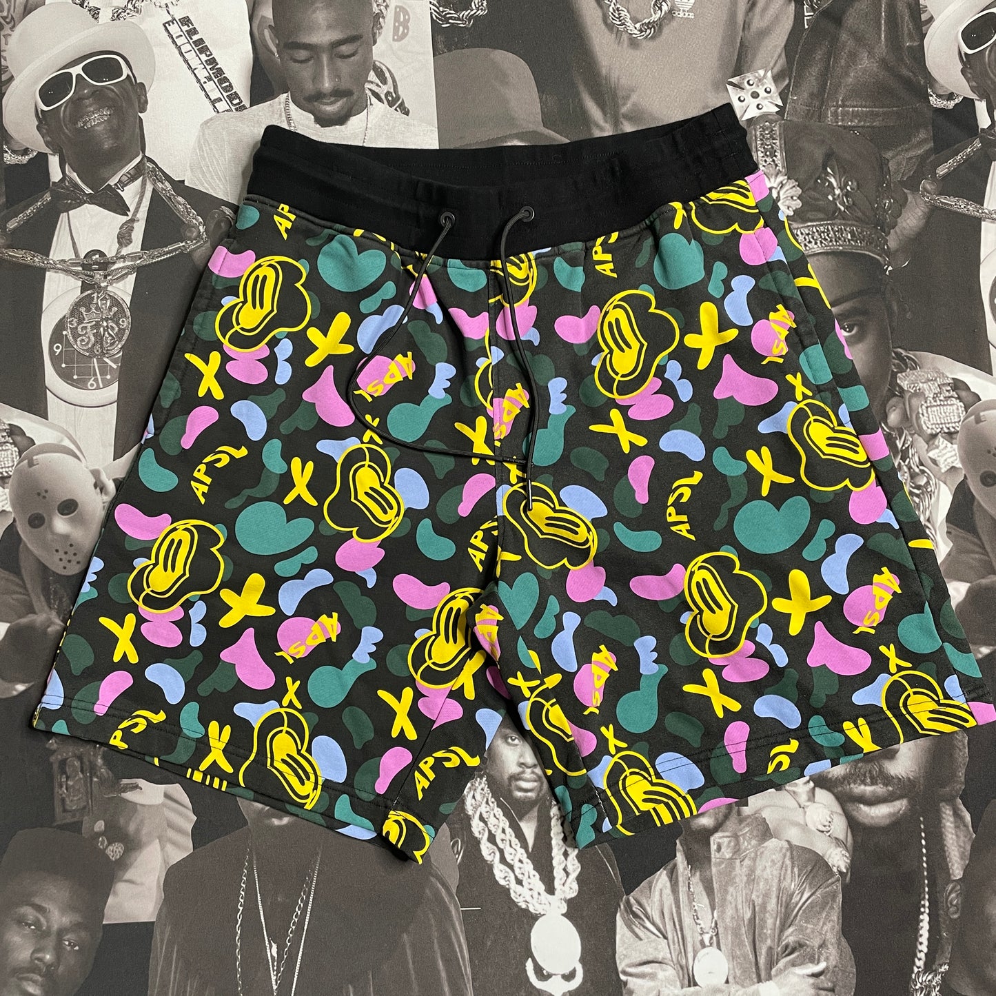 Alphastyle Doodle Knit Shorts Black MASN-SE-4033