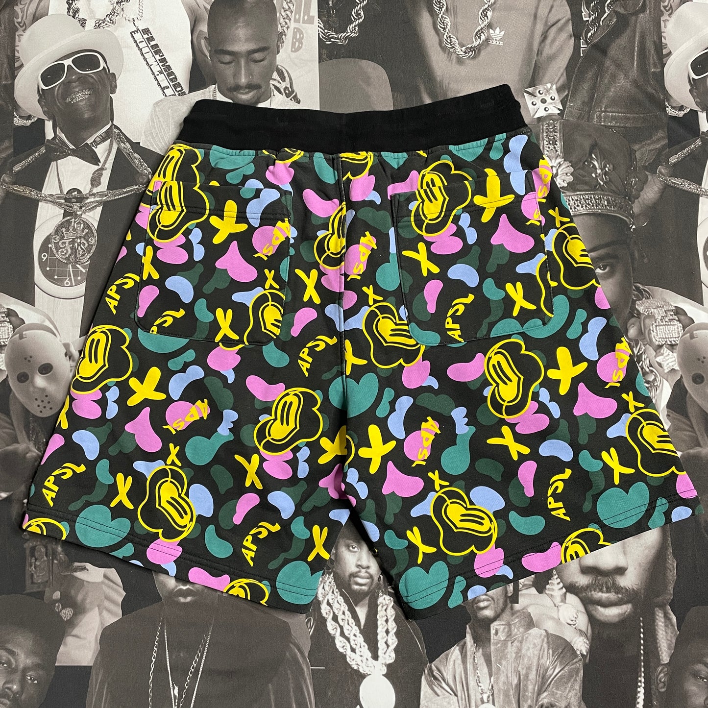 Alphastyle Doodle Knit Shorts Black MASN-SE-4033