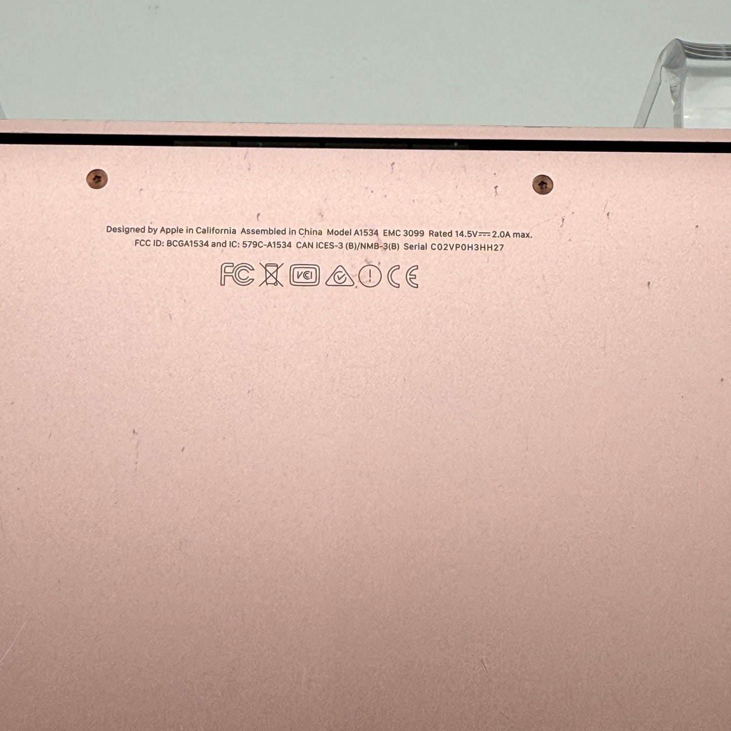 Apple MacBook Air 12" 2017 - Rose Gold - Core i3, 8GB RAM, 256GB SSD - Used