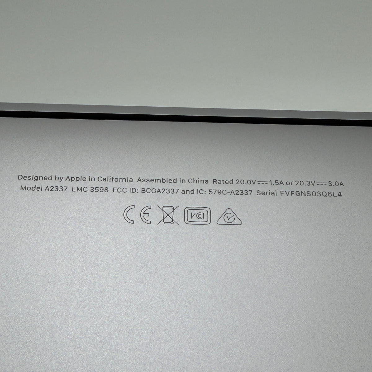 Apple MacBook Air 13" M1 A2337 2020 8GB 256GB Used 93% BH