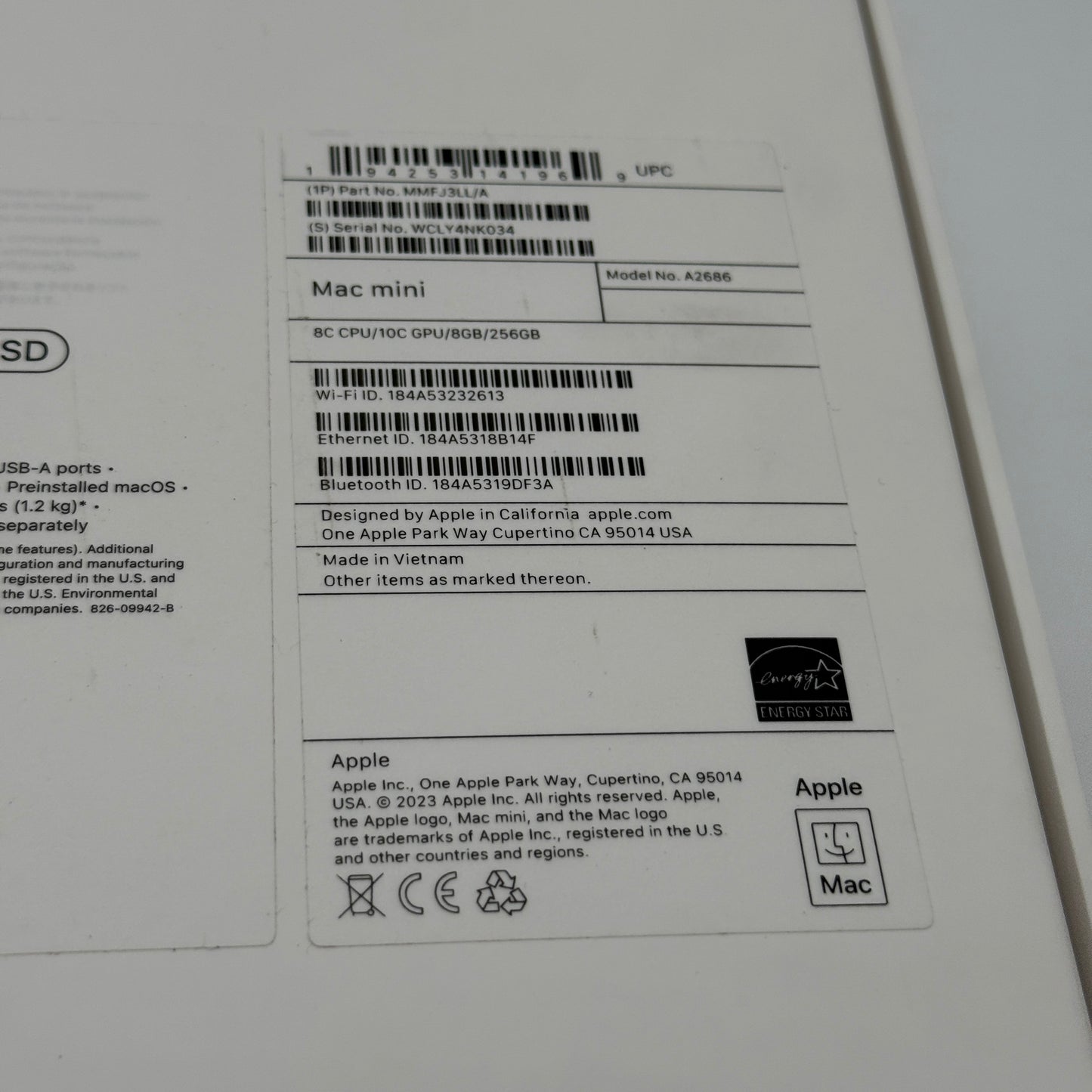 Apple Mac Mini M2 8GB 256GB SSD Silver Used With Box