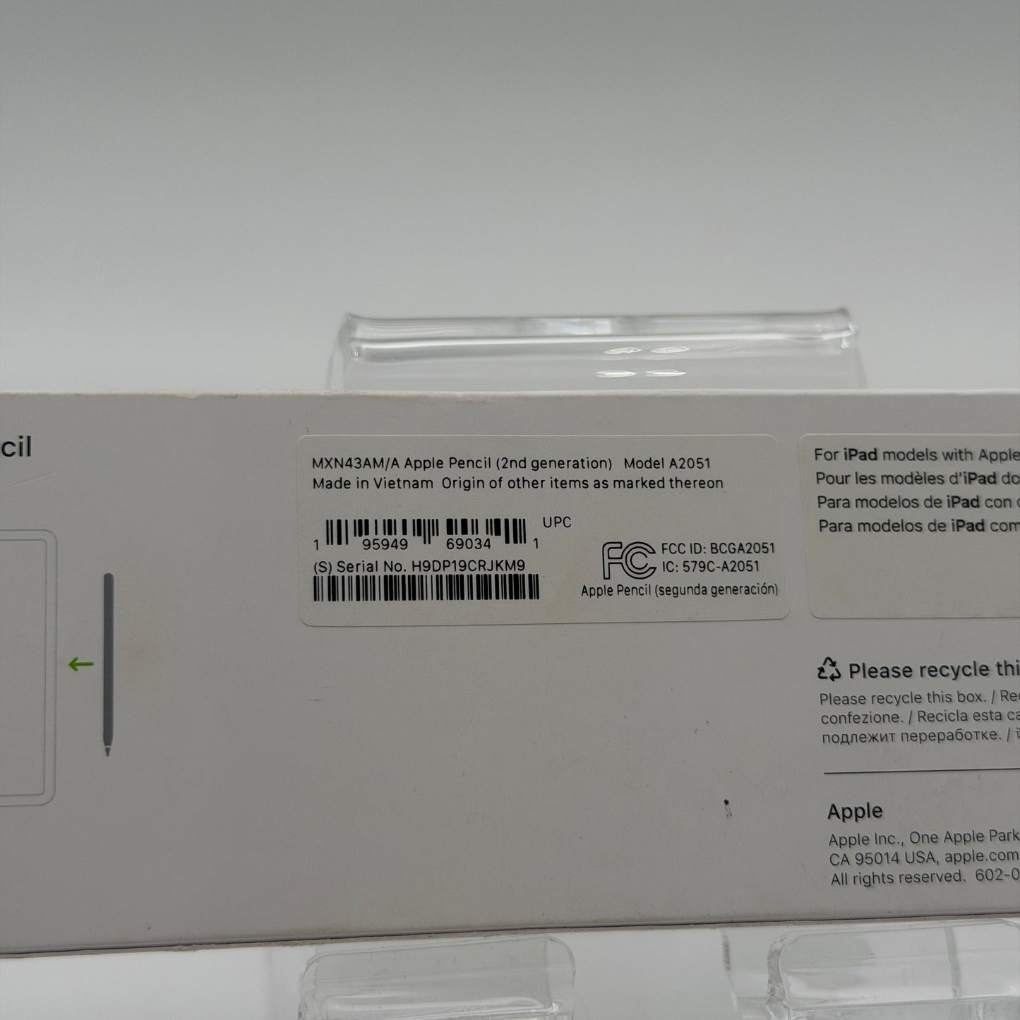 Apple Pencil 2nd Gen A2051 Open Box