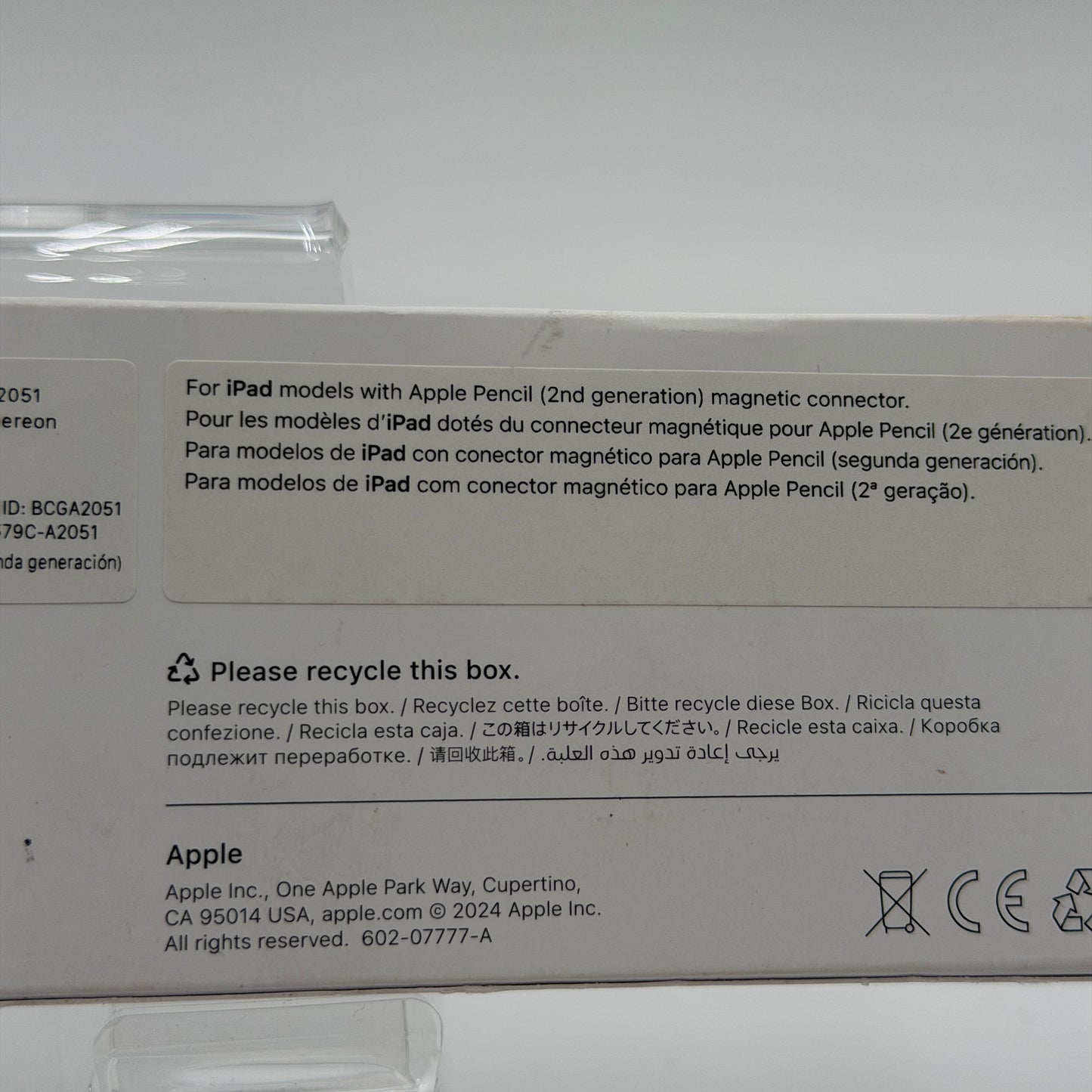 Apple Pencil 2nd Gen A2051 Open Box