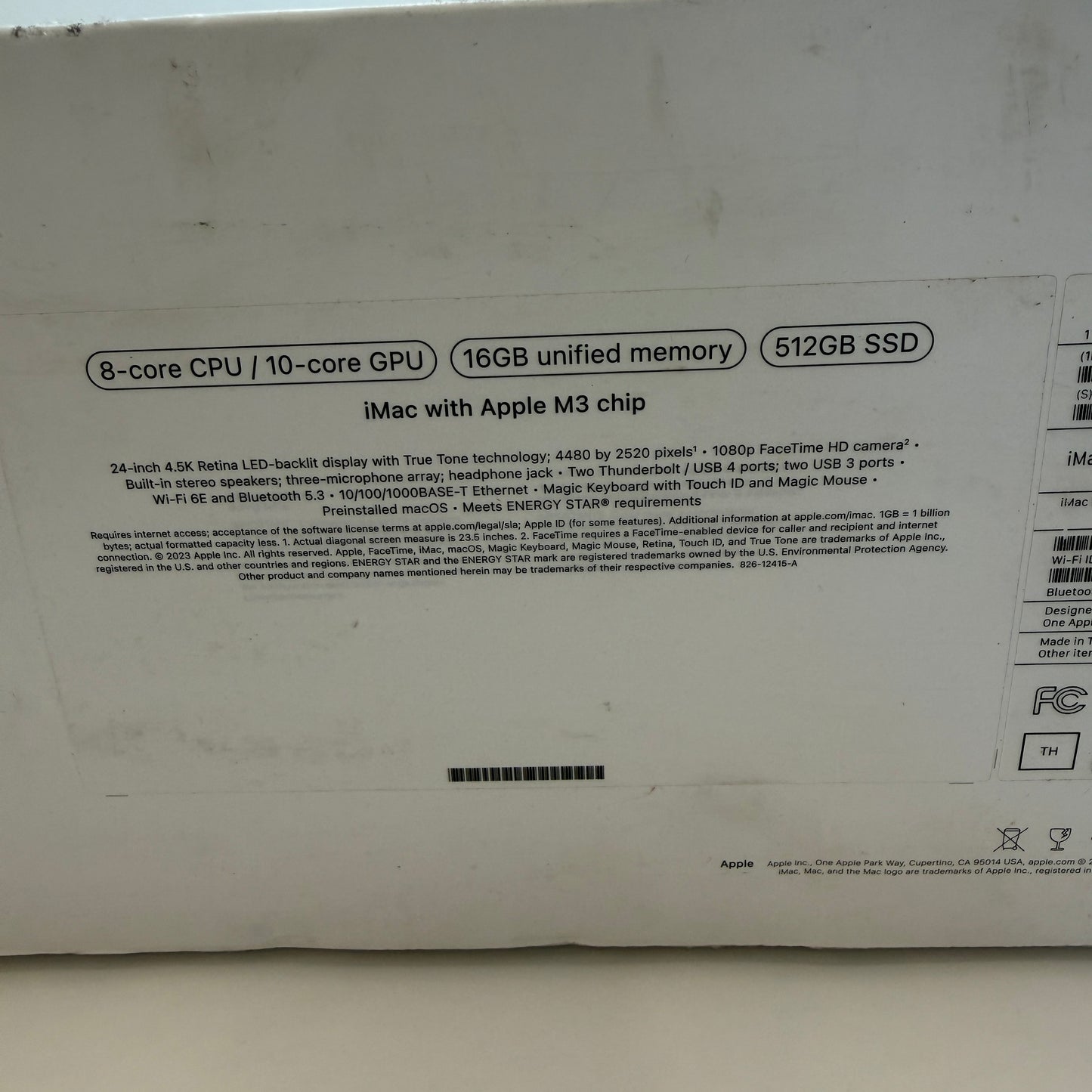 Apple iMac 24" M3 A2873 16GB 512GB SSD Blue Used With Box