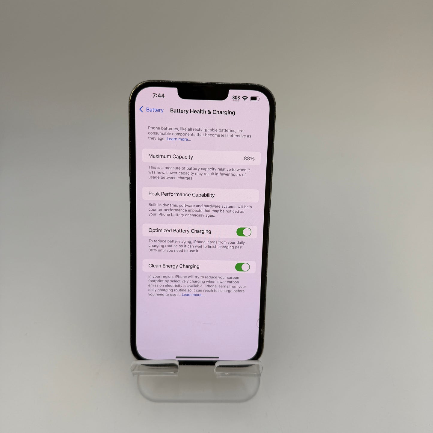 Apple iPhone 13 Pro Max 128GB Green Unlocked Used A2484 Battery Health 88%
