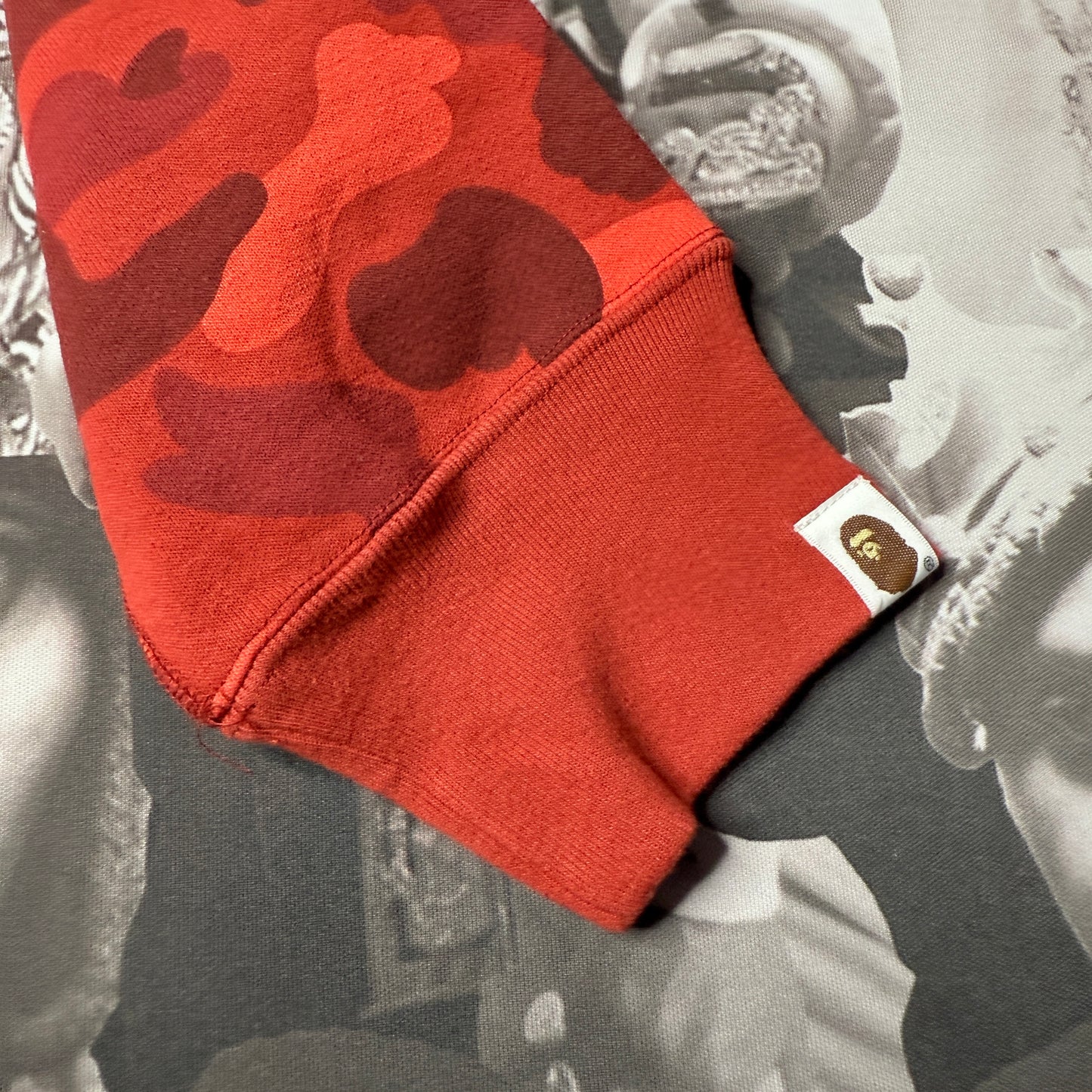 BAPE A Bathing Ape Color Camo Ape Head Red Crewneck (2017) sz XL