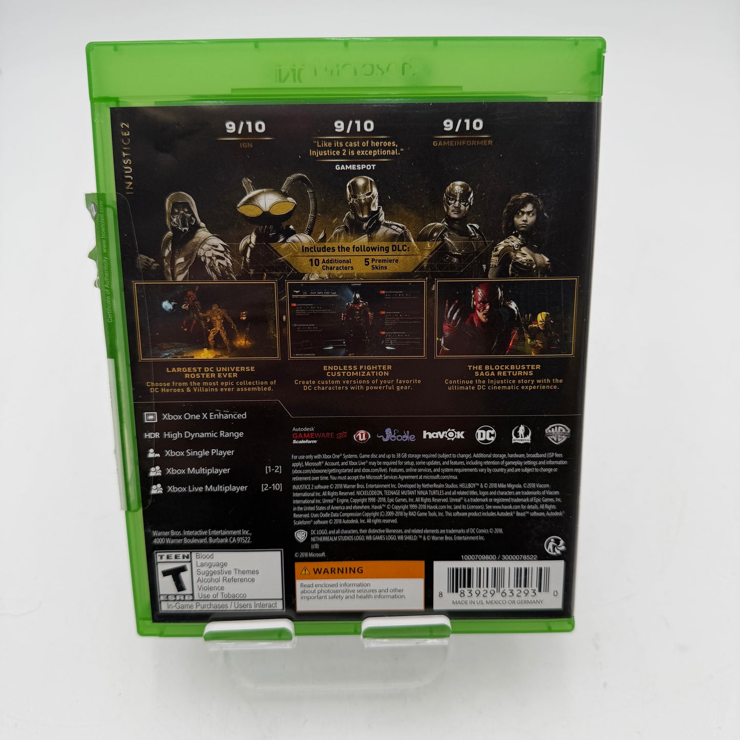 Xbox One Injustice 2 Legendary Edition Video Game with Box and Inserts