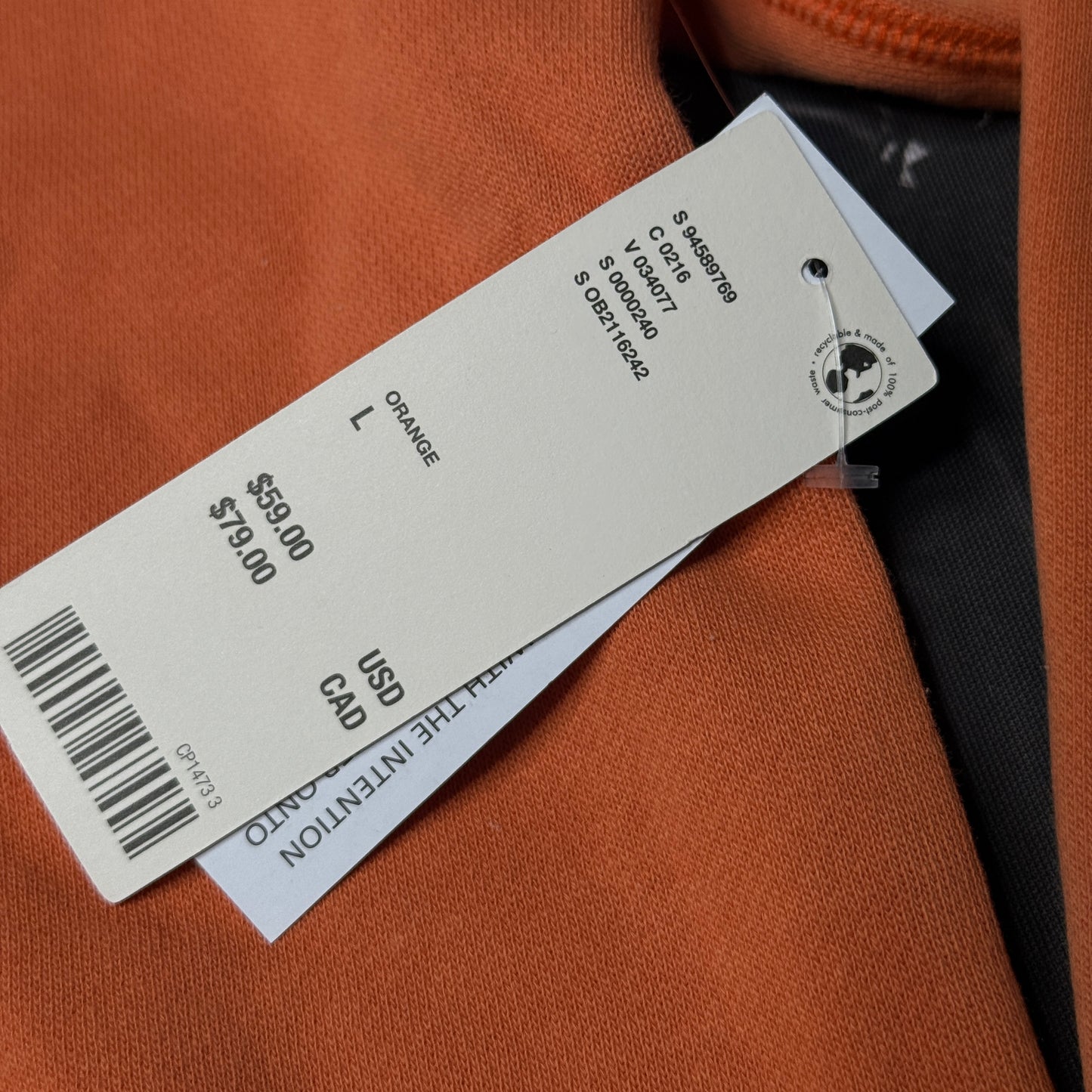 NWT BDG Bonfire Cropped Pullover Hoodie Sweatshirt Orange