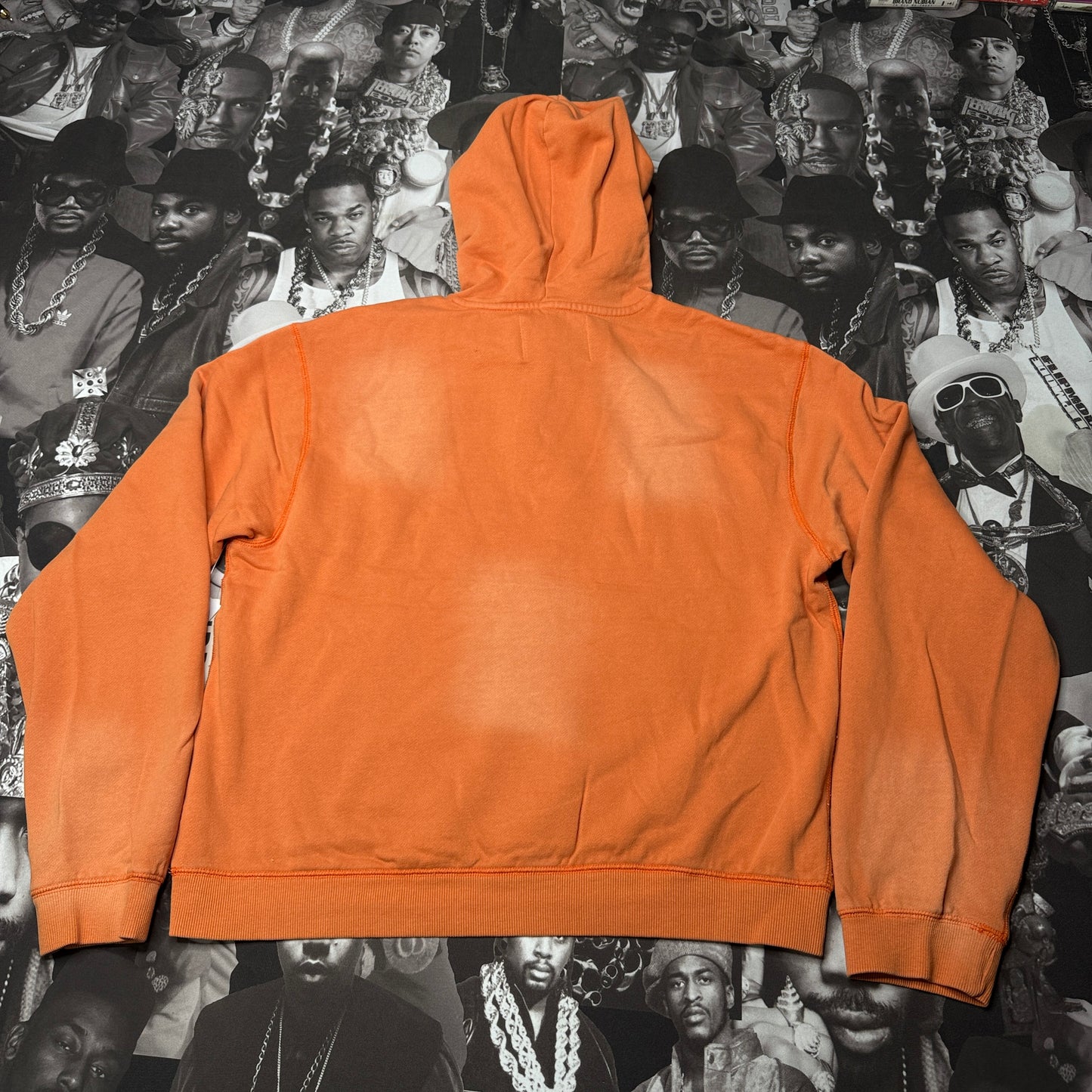 NWT BDG Bonfire Cropped Pullover Hoodie Sweatshirt Orange