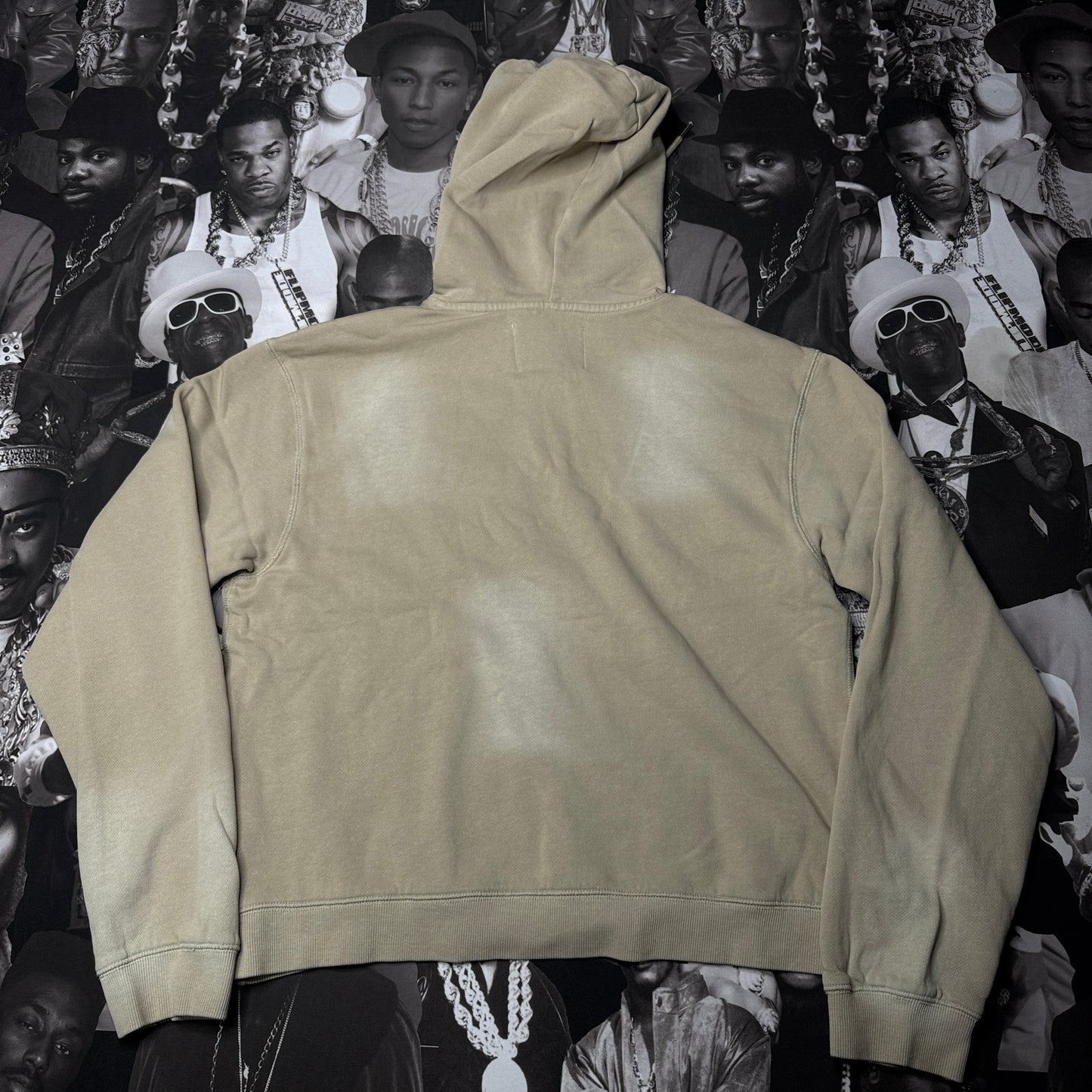 NWT BDG Bonfire Cropped Pullover Hoodie Sweatshirt Khaki