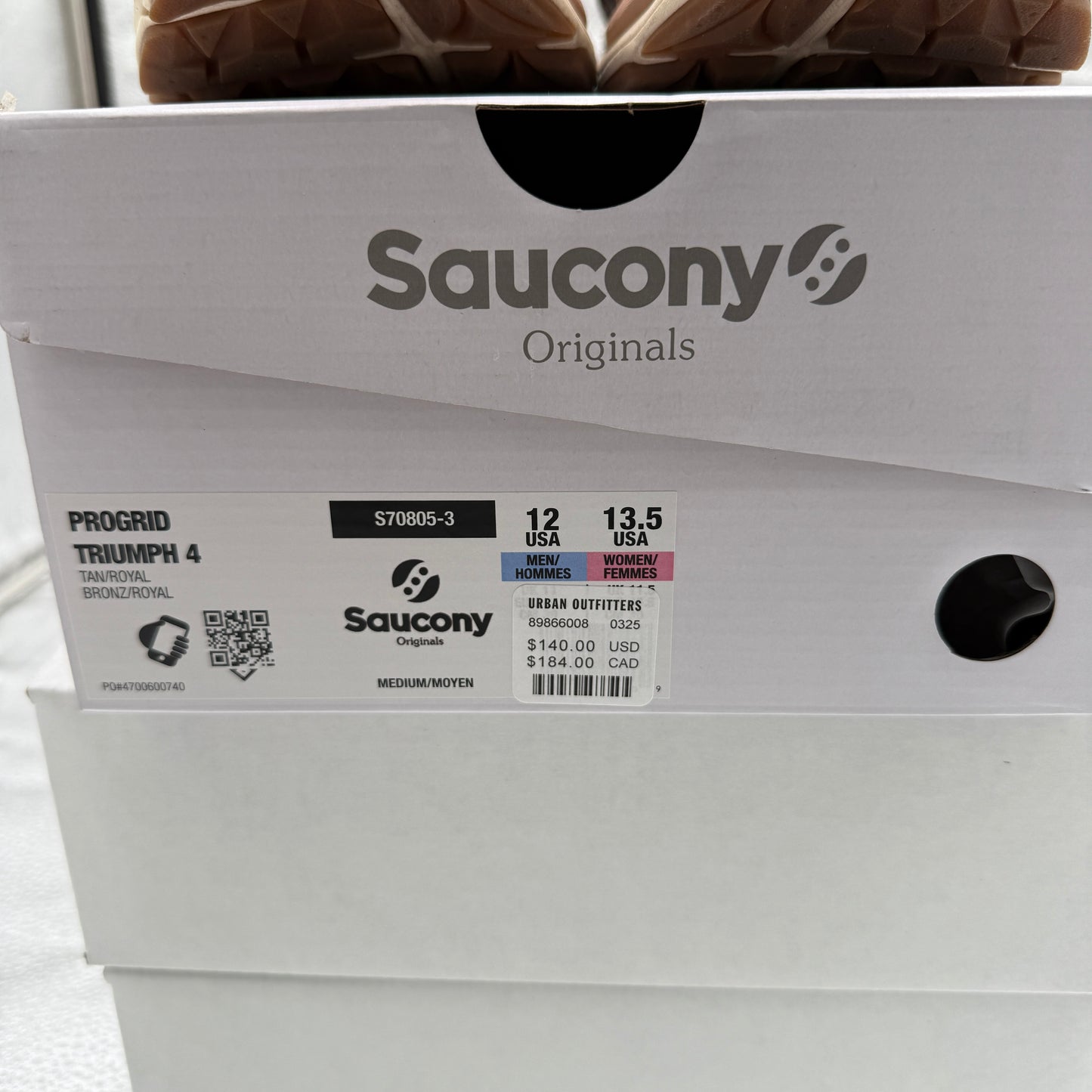 Saucony ProGrid Triumph 4 Sneakers Tan/Royal S70805-3 Size 12