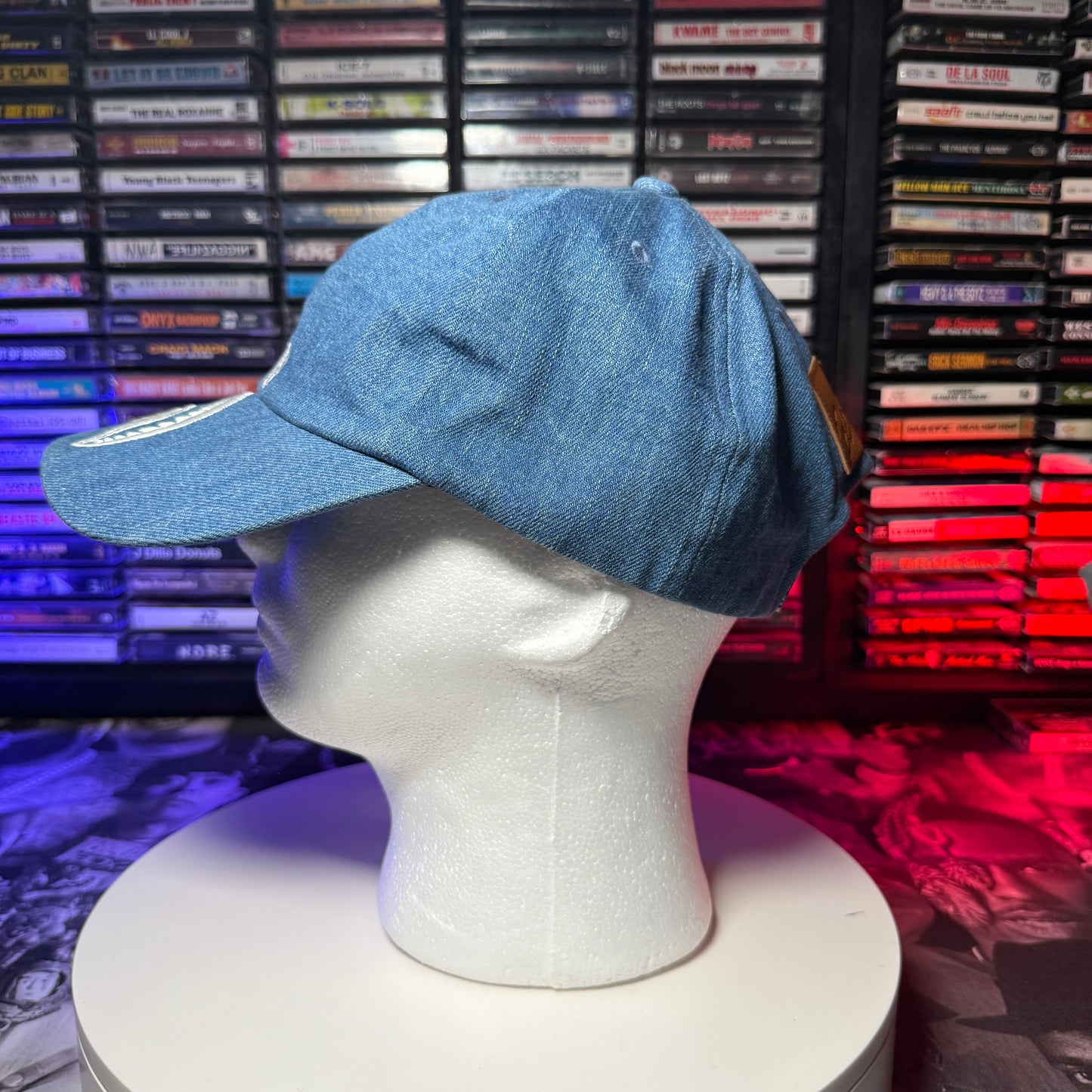 Bape Shark Denim Panel Strap Back Cap
