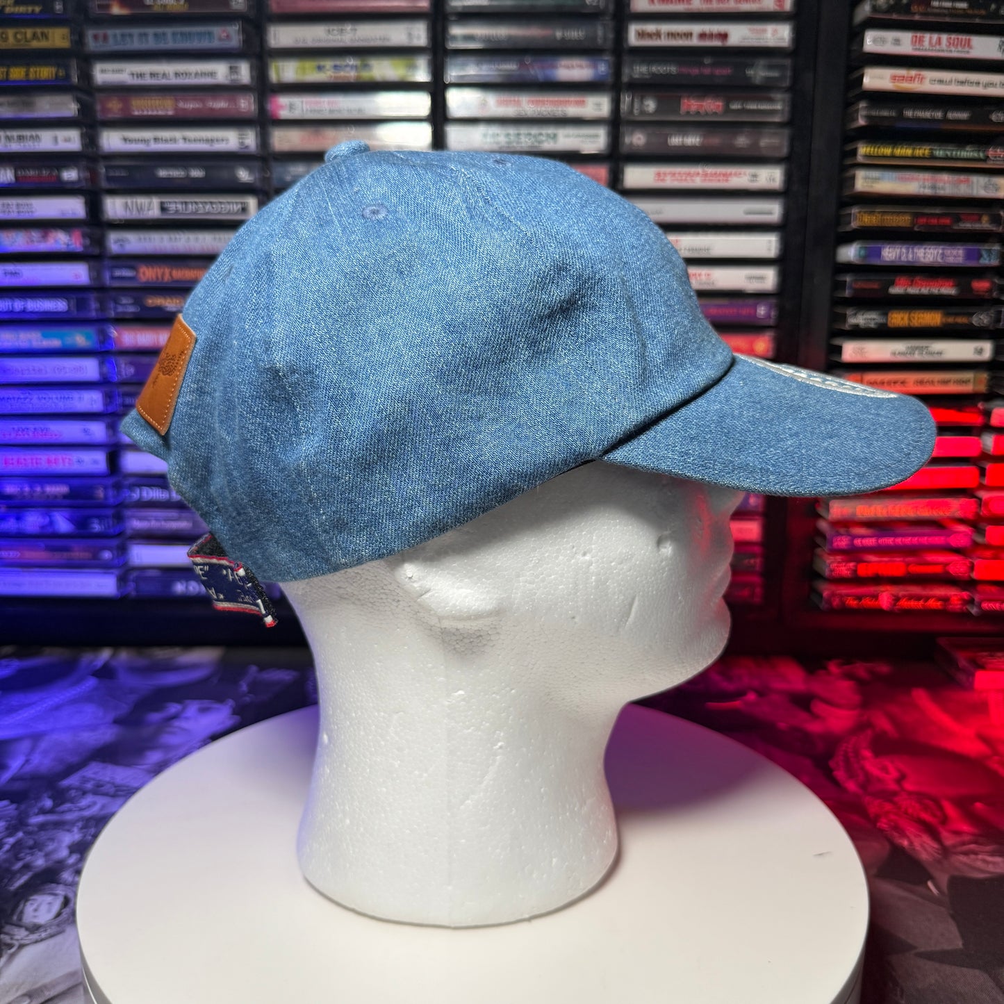 Bape Shark Denim Panel Strap Back Cap