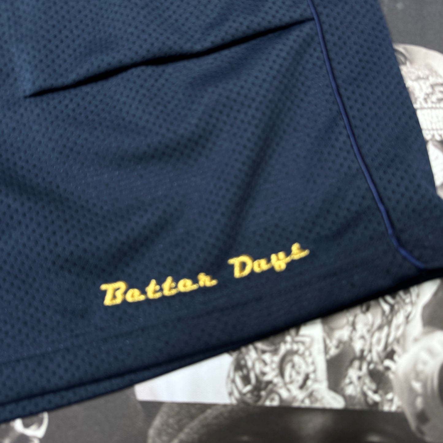Better Days Mesh Drawsting Shorts Navy size XL